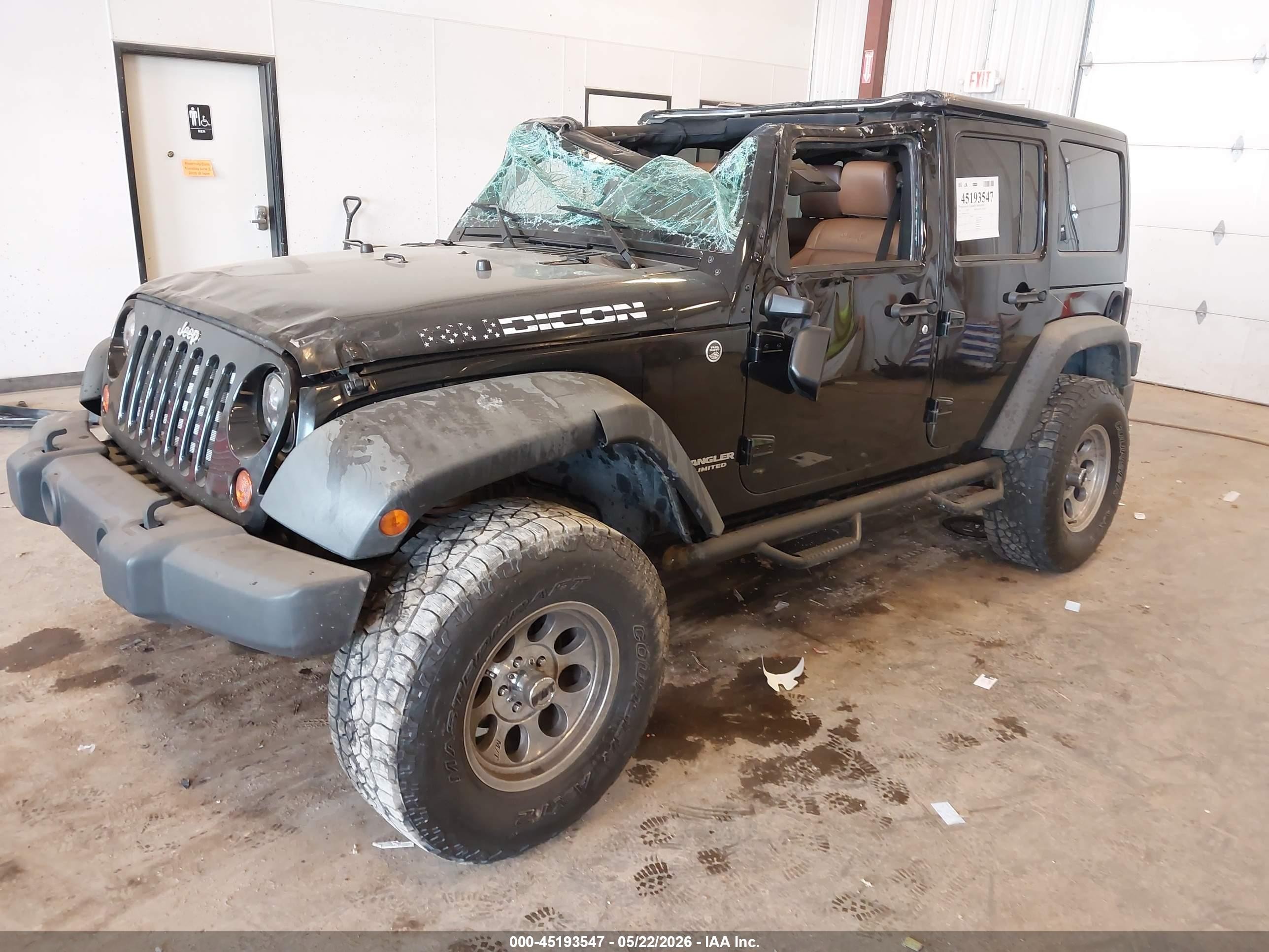2011 Jeep Wrangler Unlimited Rubicon Черный vin: 1J4BA6H14BL633733