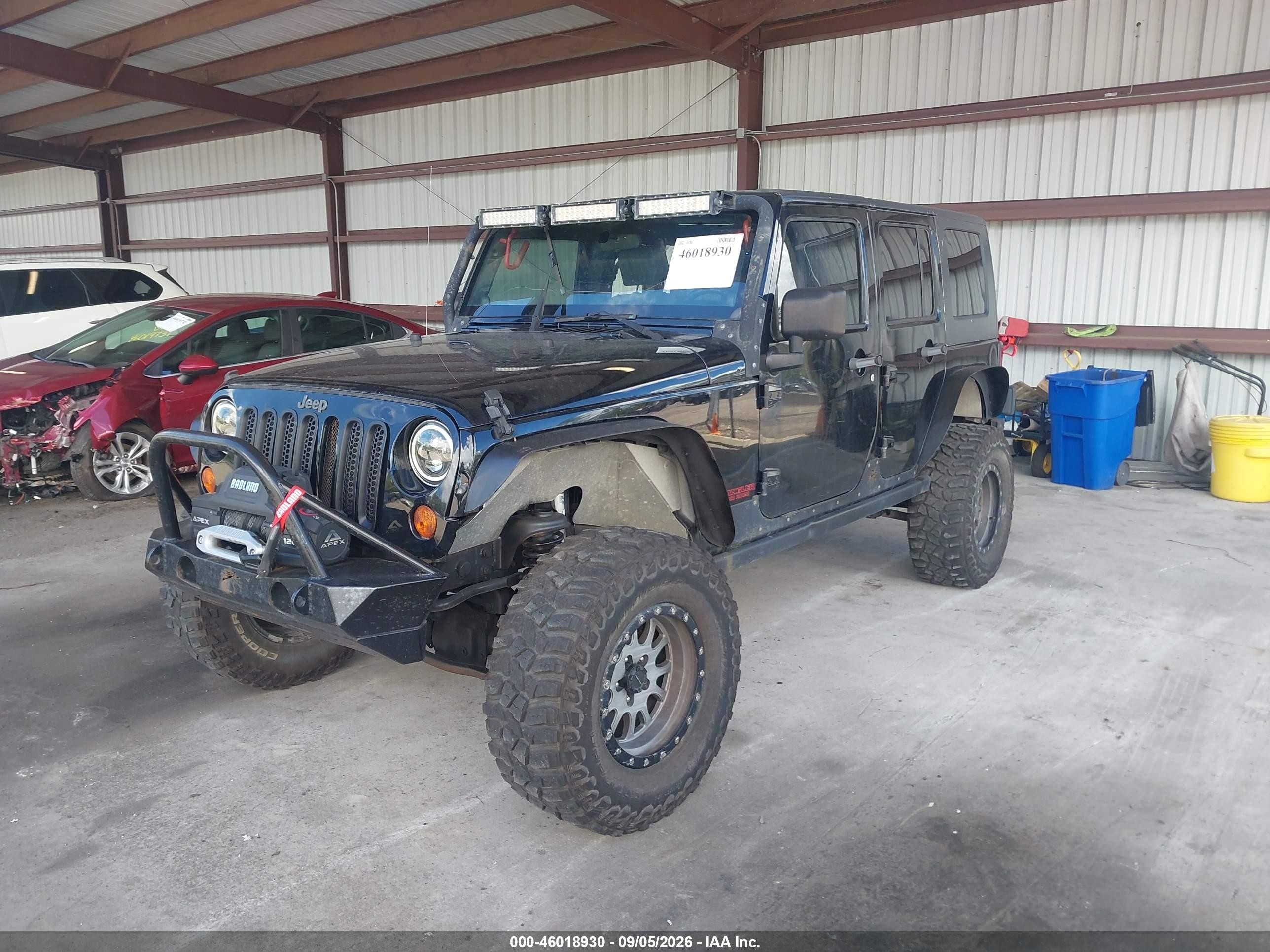 2010 Jeep Wrangler Unlimited Rubicon Black vin: 1J4BA6H17AL102038