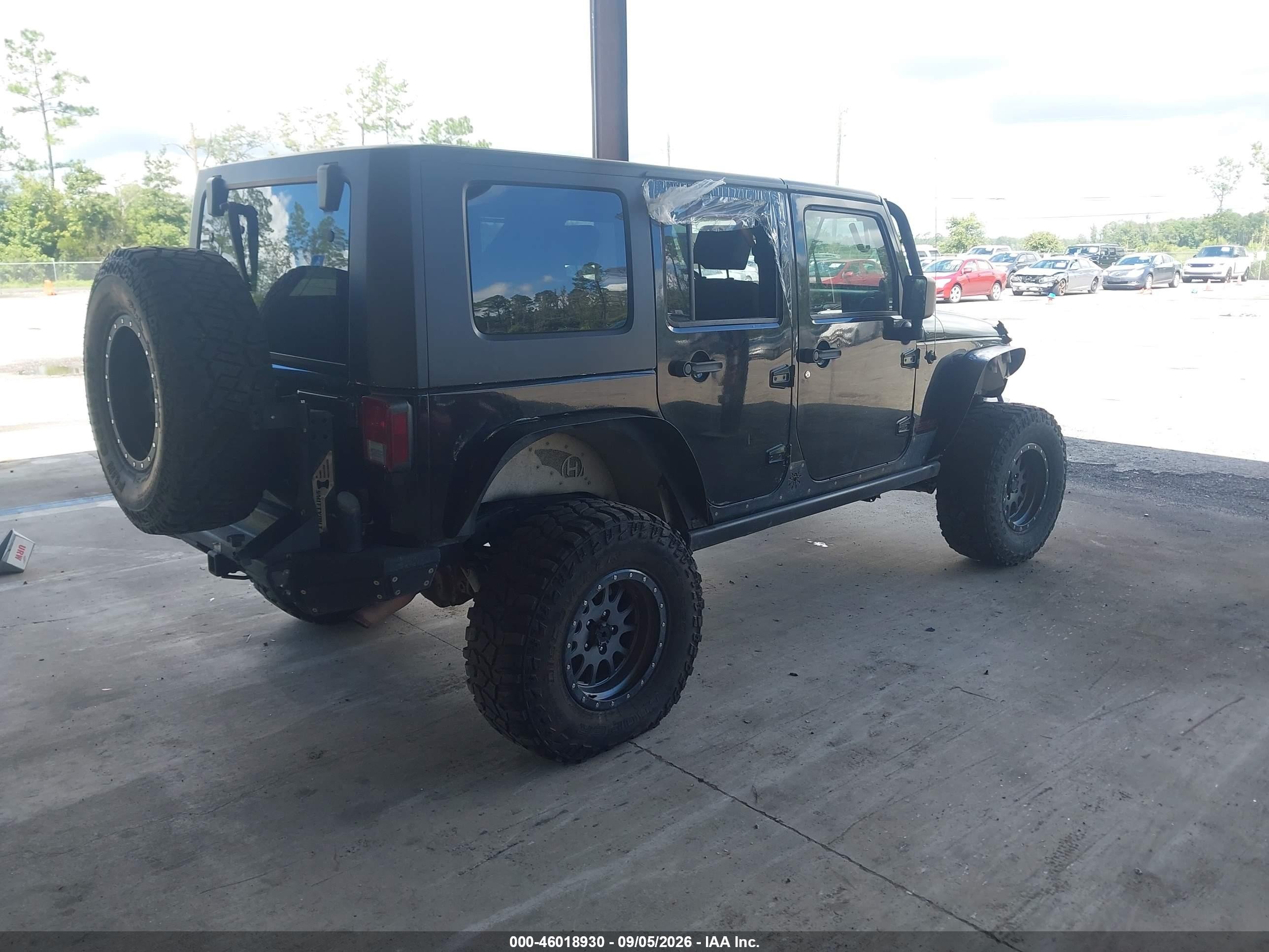 2010 Jeep Wrangler Unlimited Rubicon Black vin: 1J4BA6H17AL102038