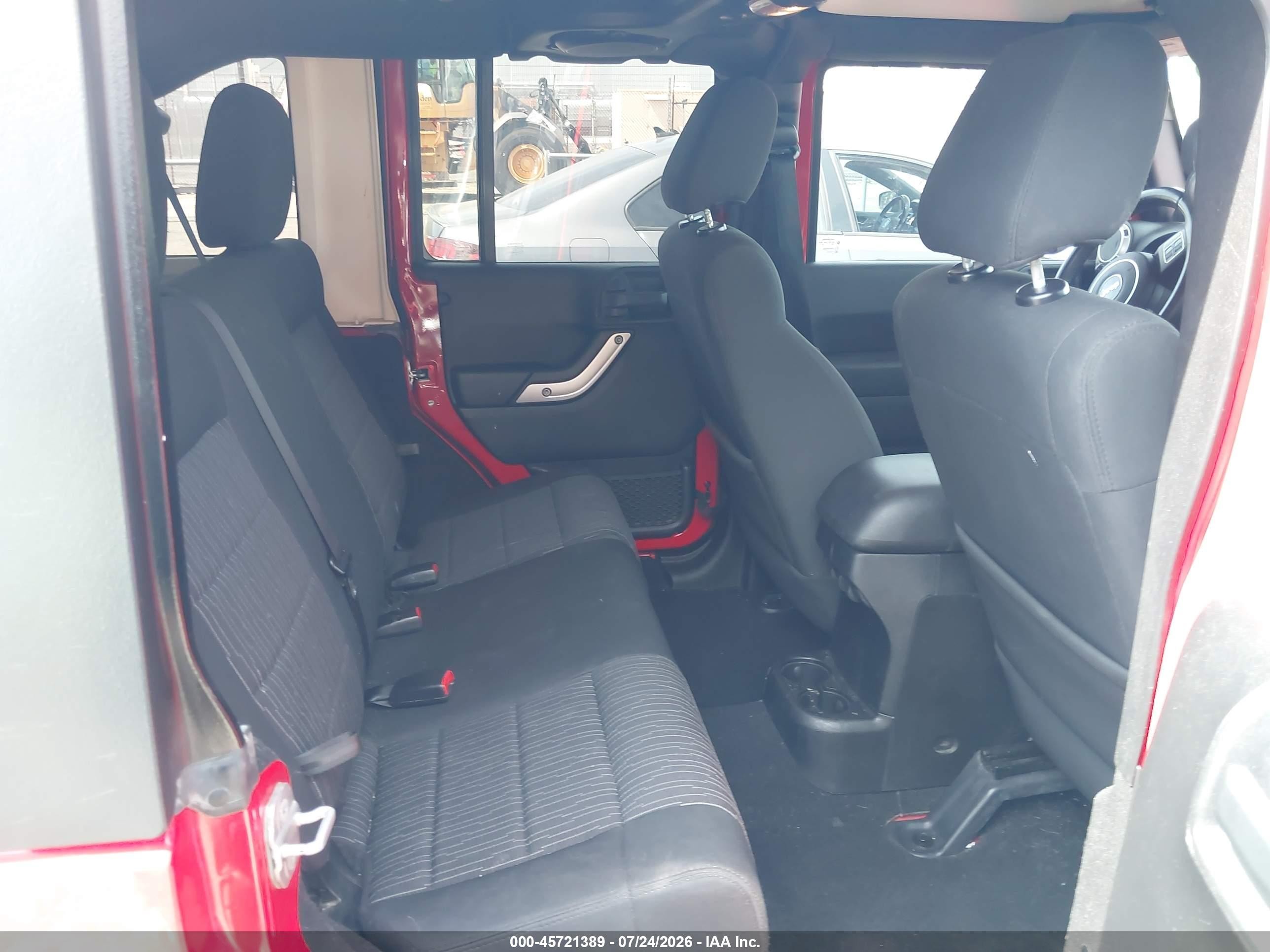 2011 Jeep Wrangler Unlimited Rubicon Красный vin: 1J4BA6H18BL580258