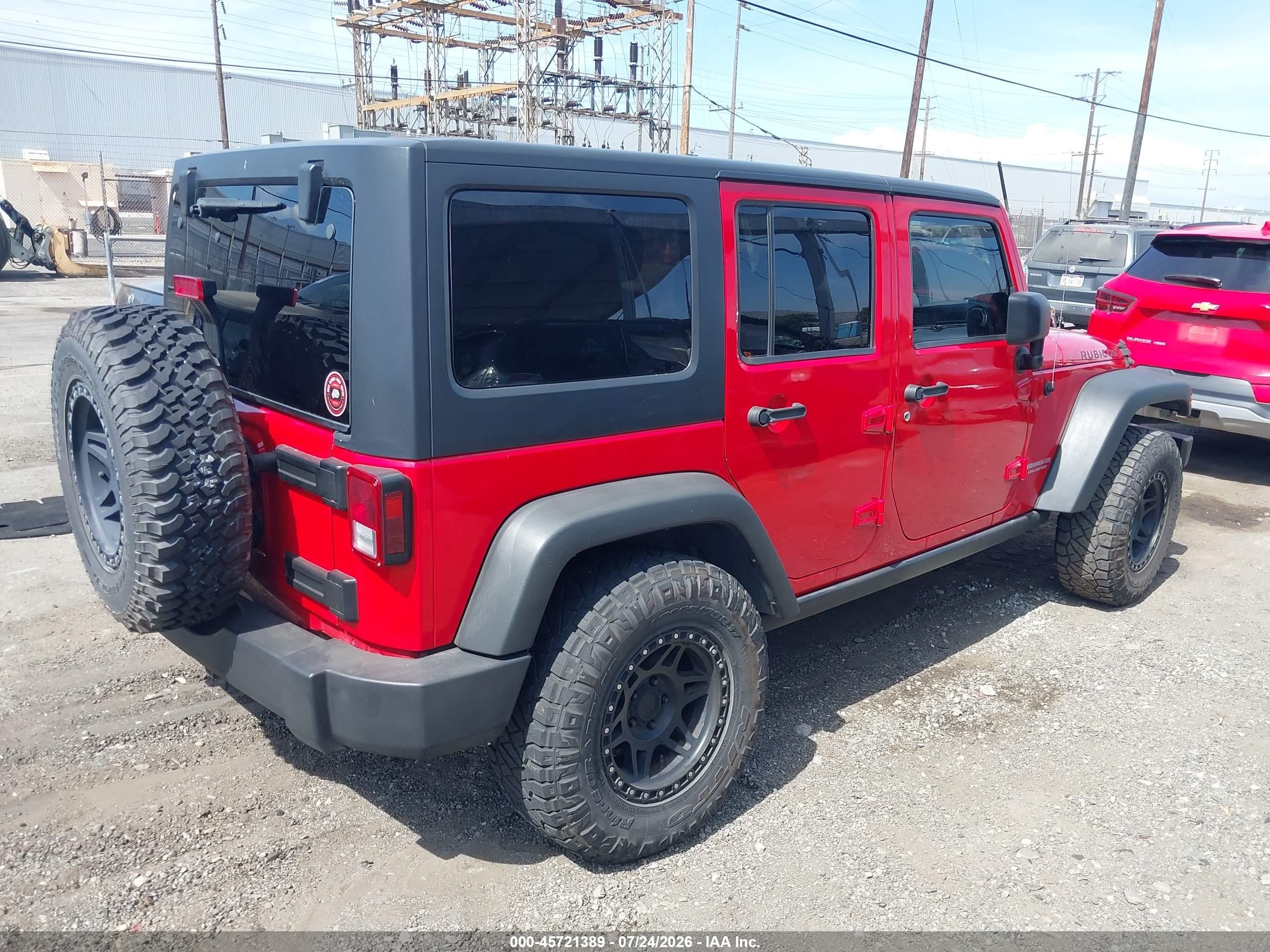 2011 Jeep Wrangler Unlimited Rubicon Красный vin: 1J4BA6H18BL580258