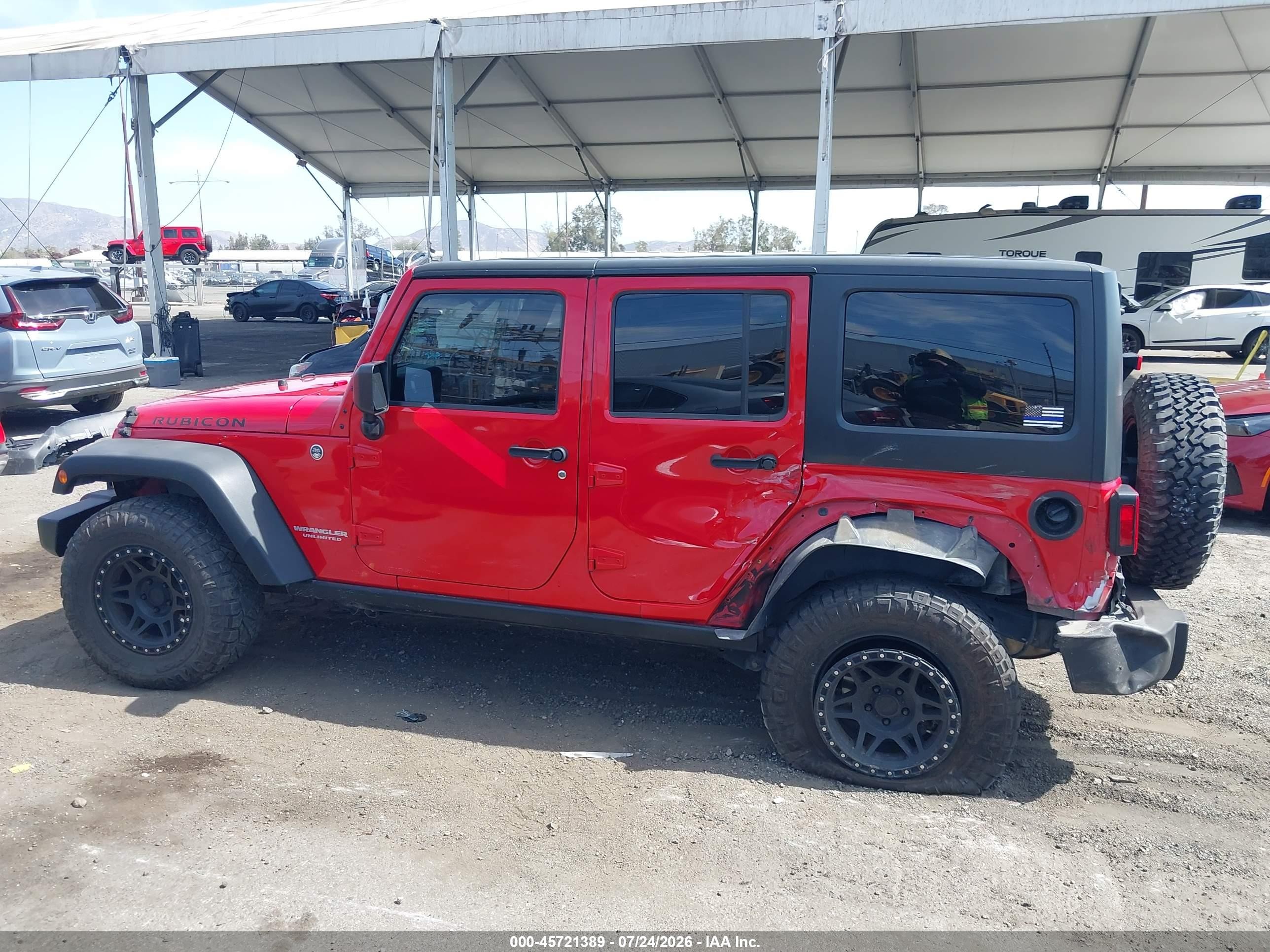 2011 Jeep Wrangler Unlimited Rubicon Красный vin: 1J4BA6H18BL580258