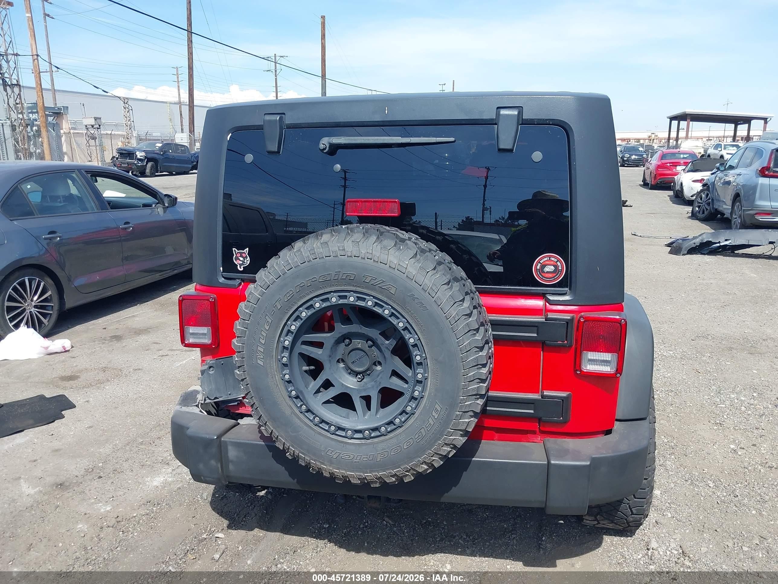2011 Jeep Wrangler Unlimited Rubicon Красный vin: 1J4BA6H18BL580258