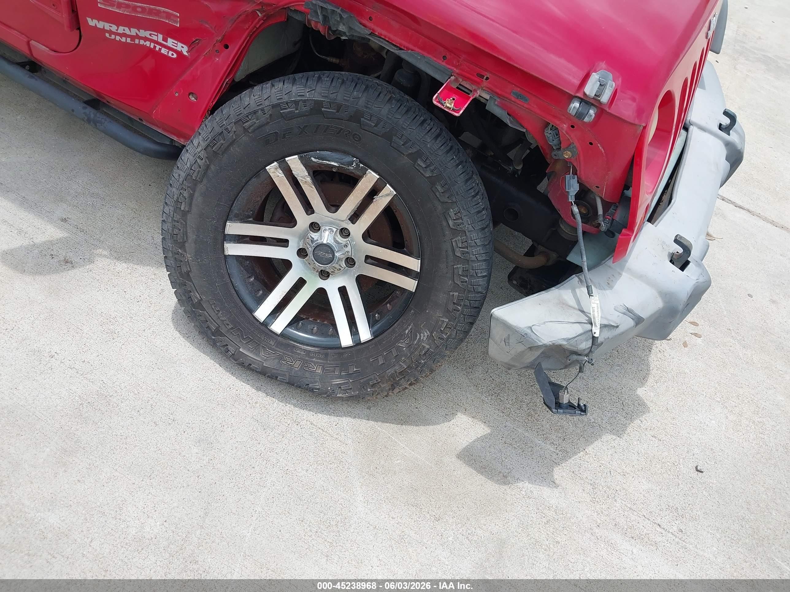 2010 Jeep Wrangler Unlimited Sport Red vin: 1J4BB3H12AL145567