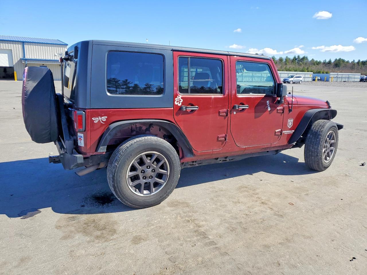 2010 Jeep Wrangler Unlimited Sport Burgundy vin: 1J4BB3H13AL232152