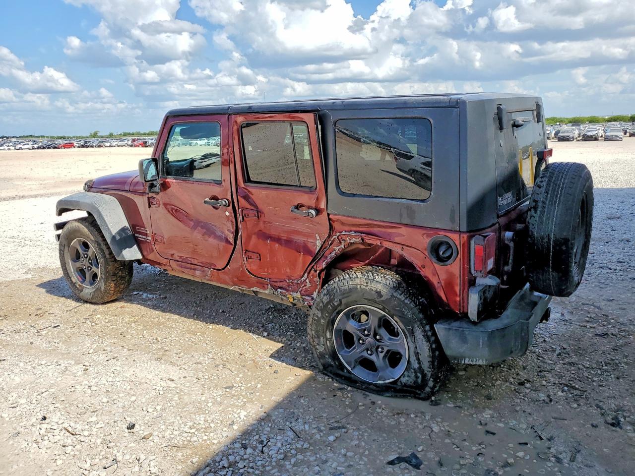 2010 Jeep Wrangler Unlimited Sport Maroon vin: 1J4BB3H14AL232144