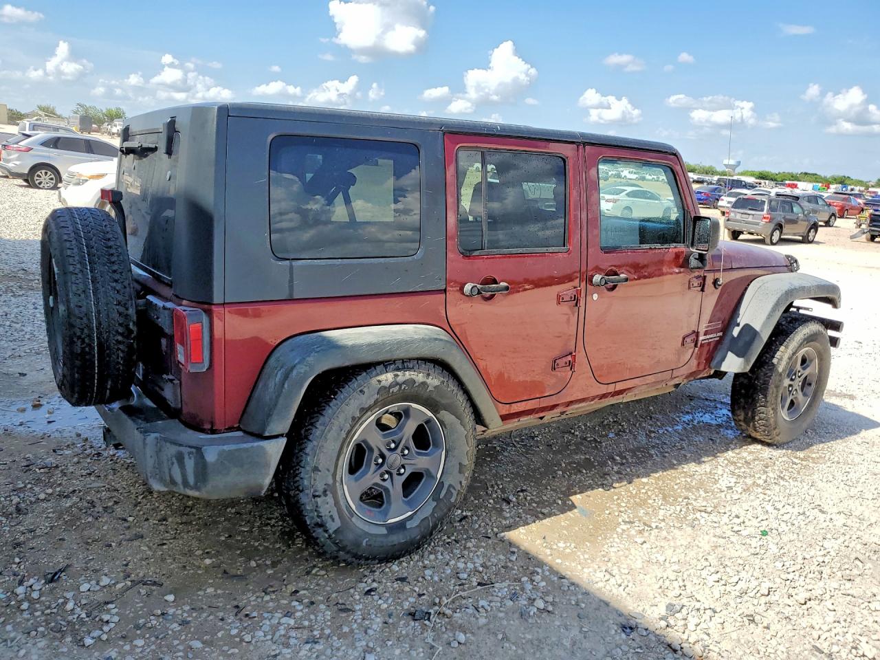 2010 Jeep Wrangler Unlimited Sport Maroon vin: 1J4BB3H14AL232144