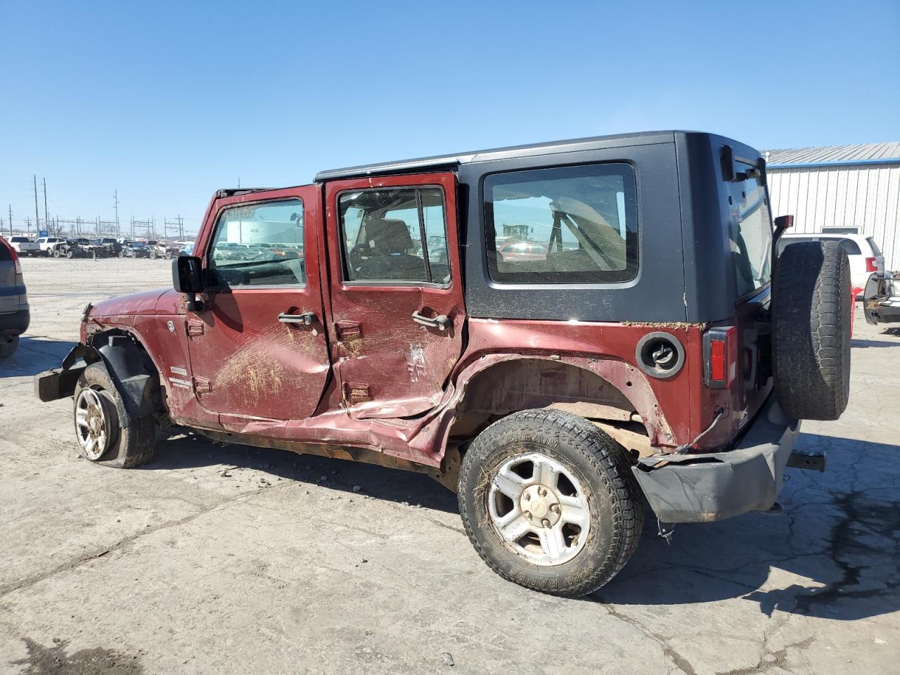 2010 Jeep Wrangler Unlimited Sport Maroon vin: 1J4BZ3H13AL170215