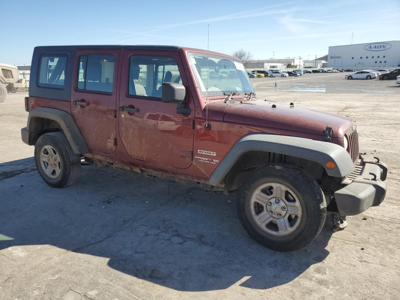 2010 Jeep Wrangler Unlimited Sport Maroon vin: 1J4BZ3H13AL170215