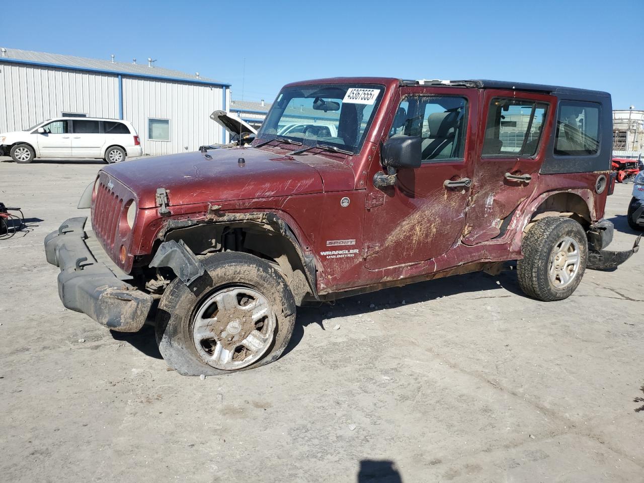 2010 Jeep Wrangler Unlimited Sport Maroon vin: 1J4BZ3H13AL170215