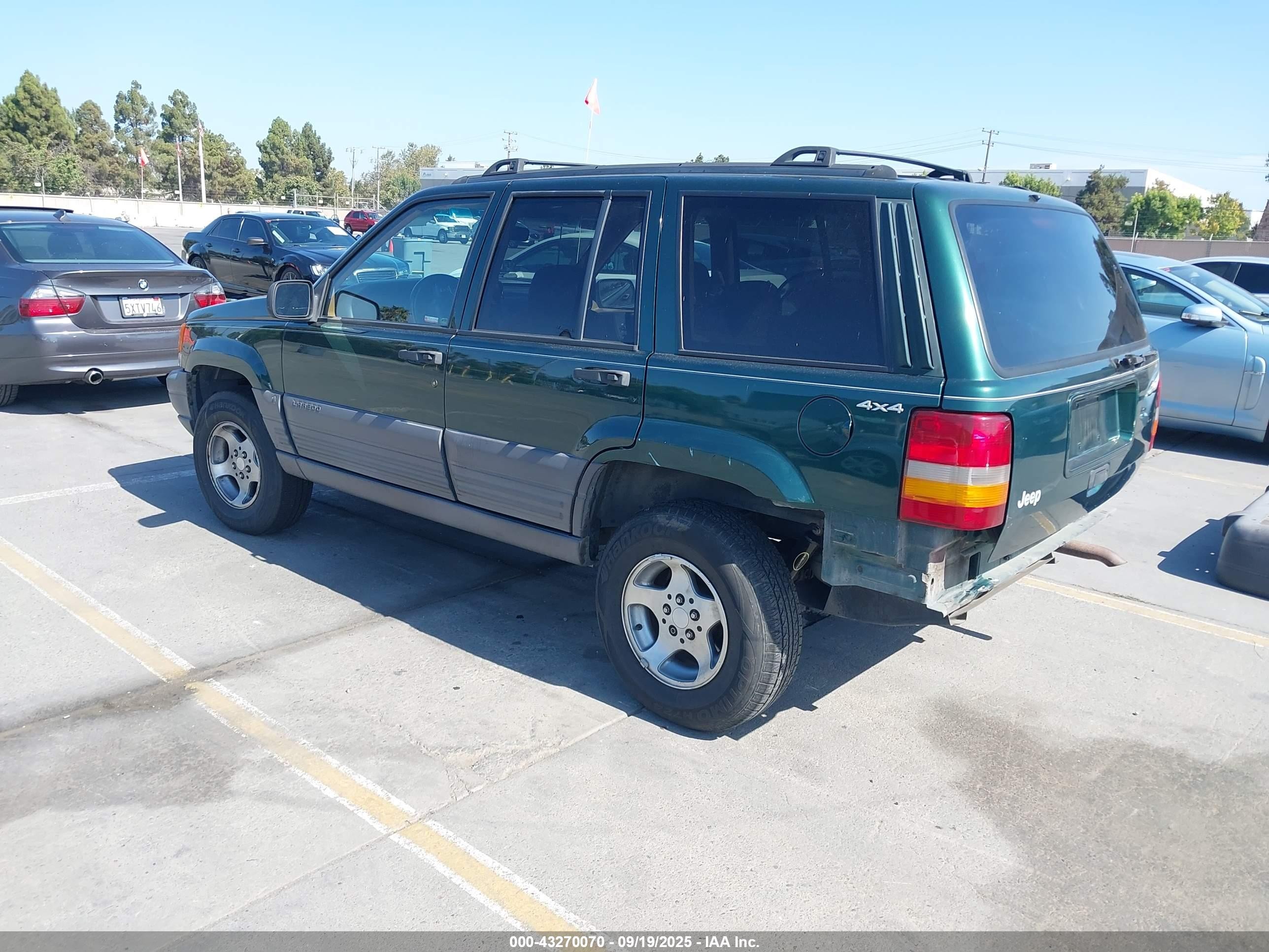 1996 Jeep Grand Cherokee Laredo Green vin: 1J4EZ58S2TC117297