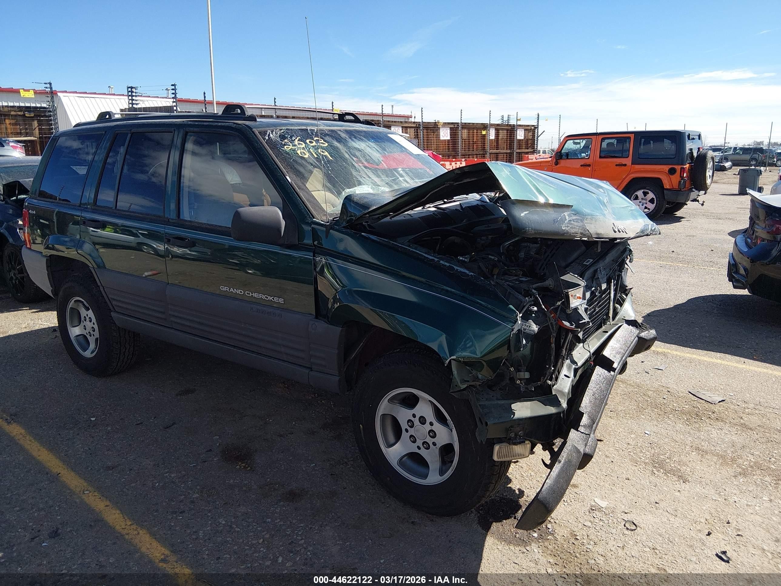 1996 Jeep Grand Cherokee Laredo Green vin: 1J4EZ58YXTC141819