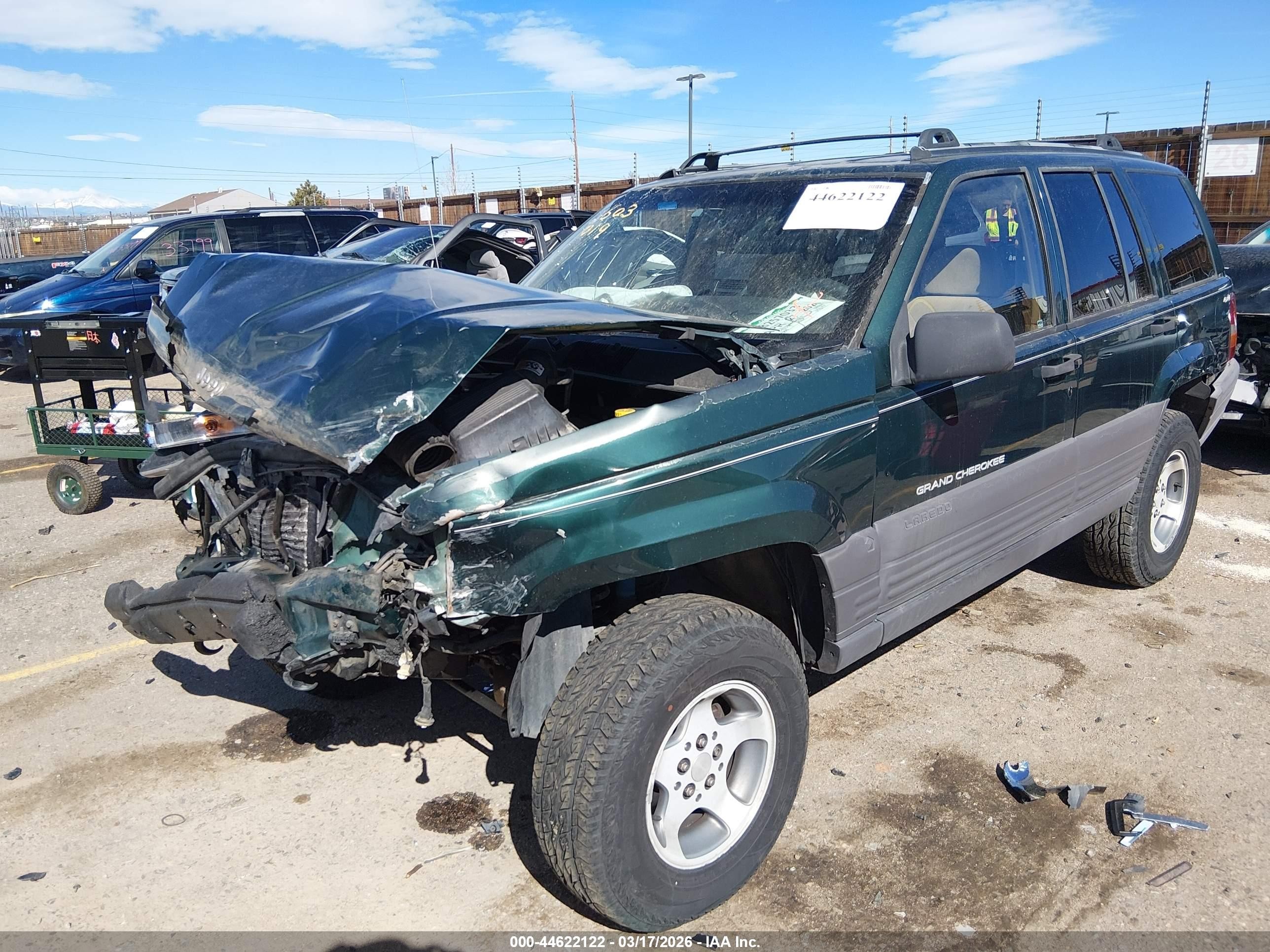 1996 Jeep Grand Cherokee Laredo Green vin: 1J4EZ58YXTC141819