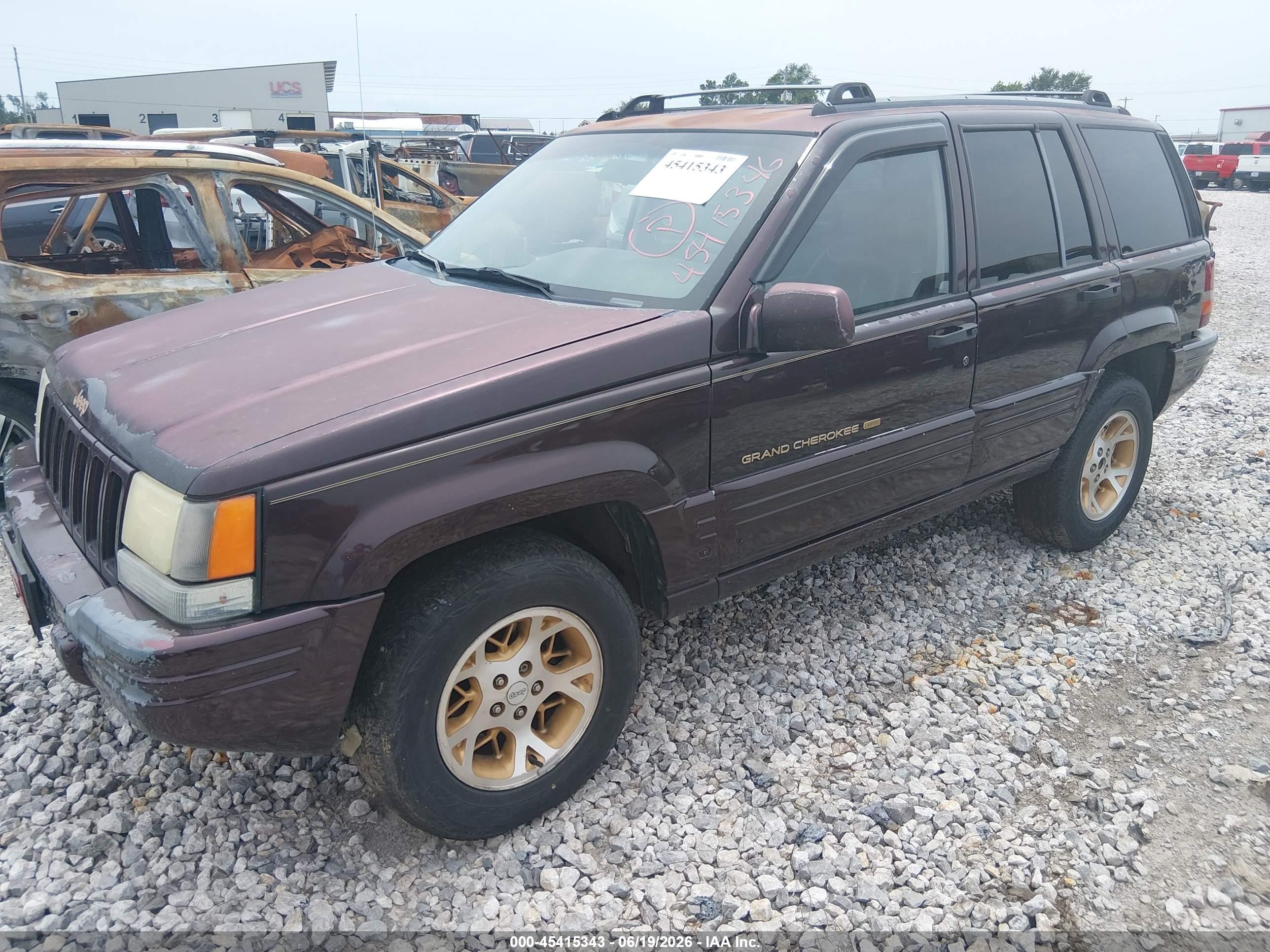 1996 Jeep Grand Cherokee Limited Бордовый vin: 1J4EZ78Y1TC122054