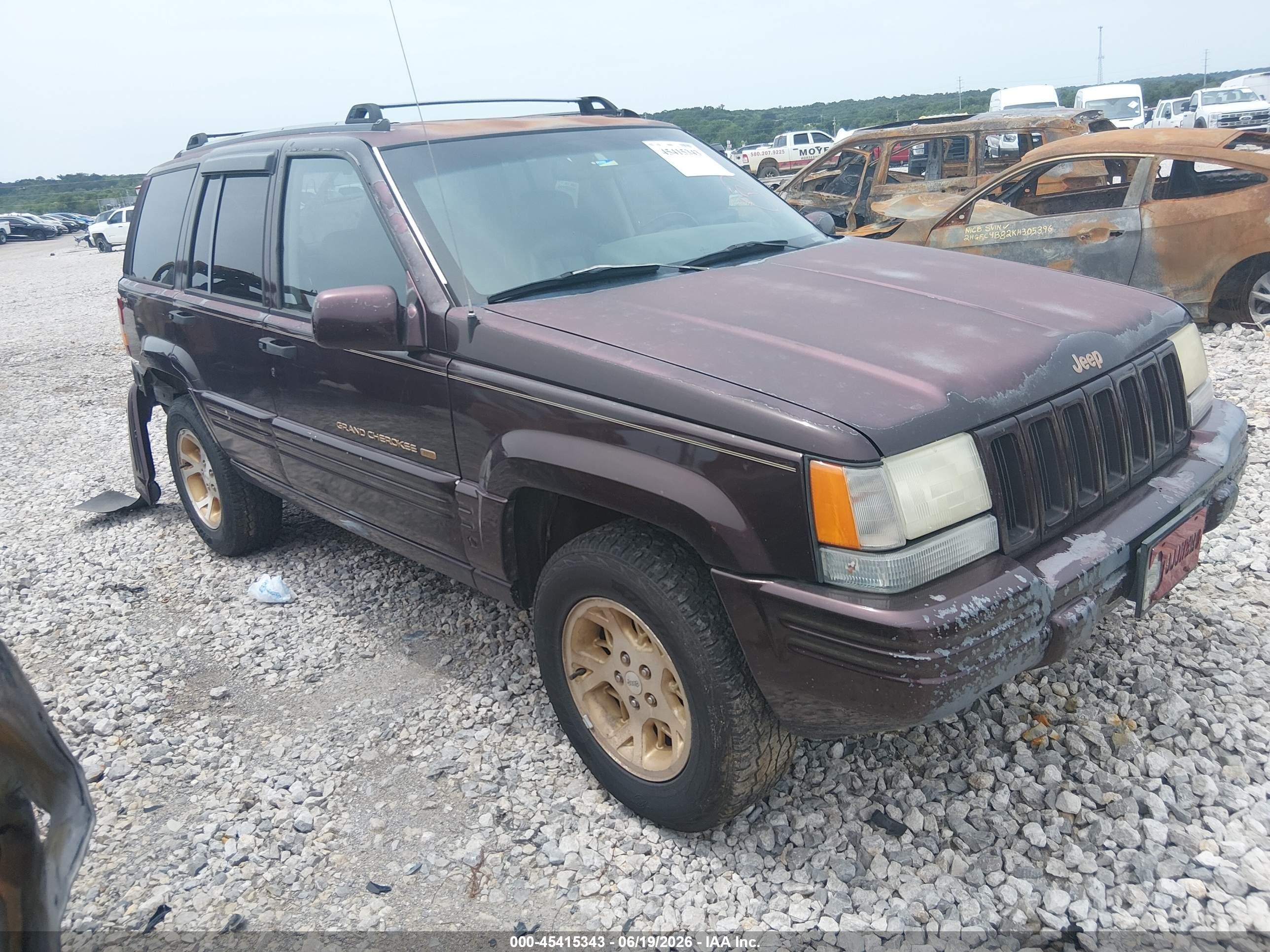 1996 Jeep Grand Cherokee Limited Бордовый vin: 1J4EZ78Y1TC122054