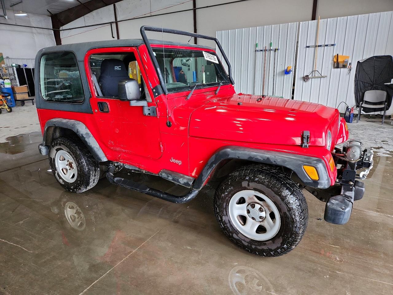 2003 Jeep Wrangler / Tj Sport Красный vin: 1J4F449S03P336490