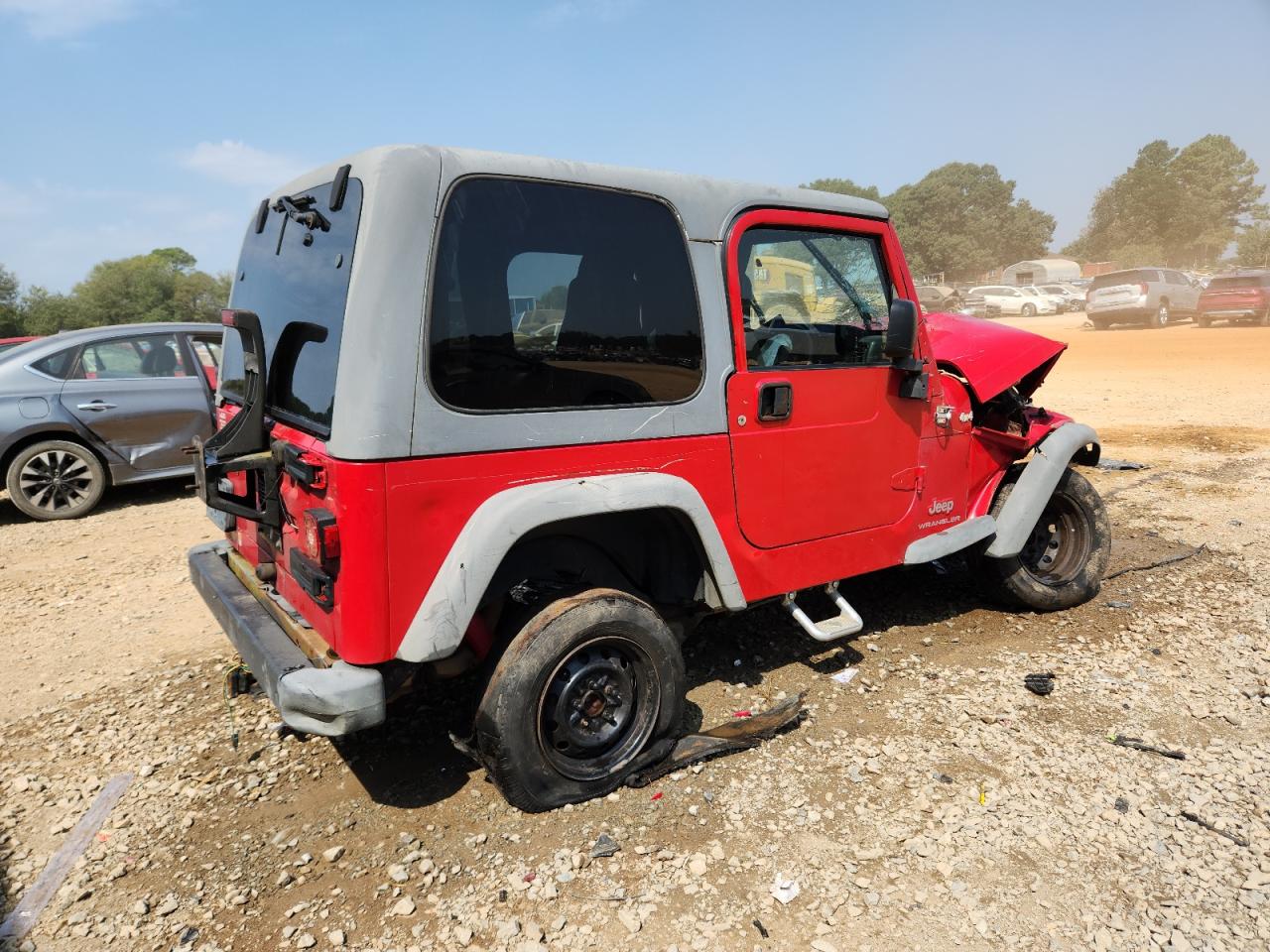 2005 Jeep Wrangler / Tj Sport Красный vin: 1J4F449S25P328328