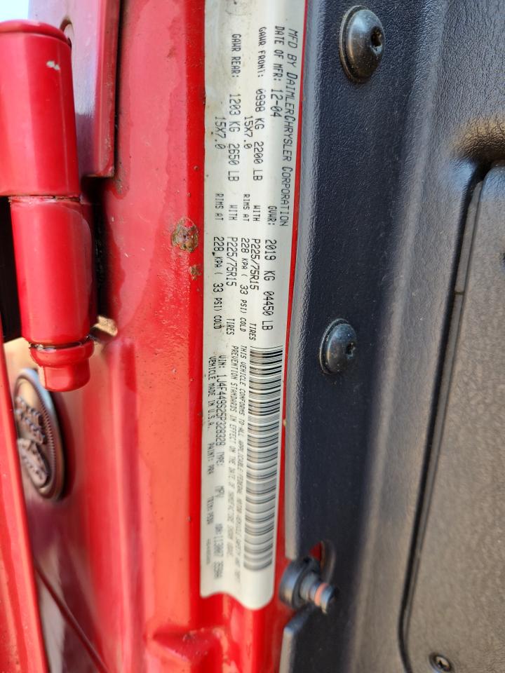 2005 Jeep Wrangler / Tj Sport Красный vin: 1J4F449S25P328328