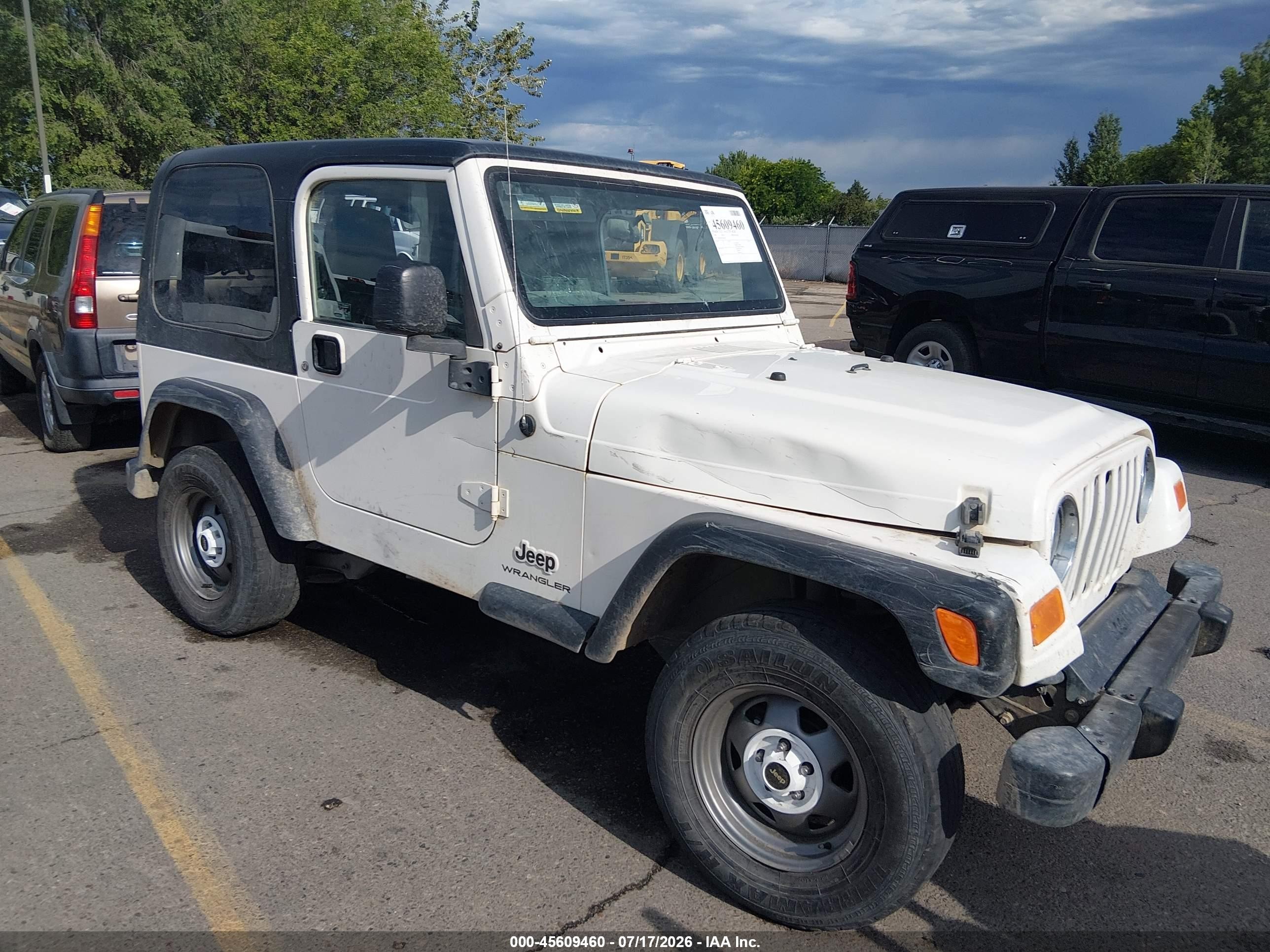 2005 Jeep Wrangler Sport Rhd Белый vin: 1J4F449S75P356562
