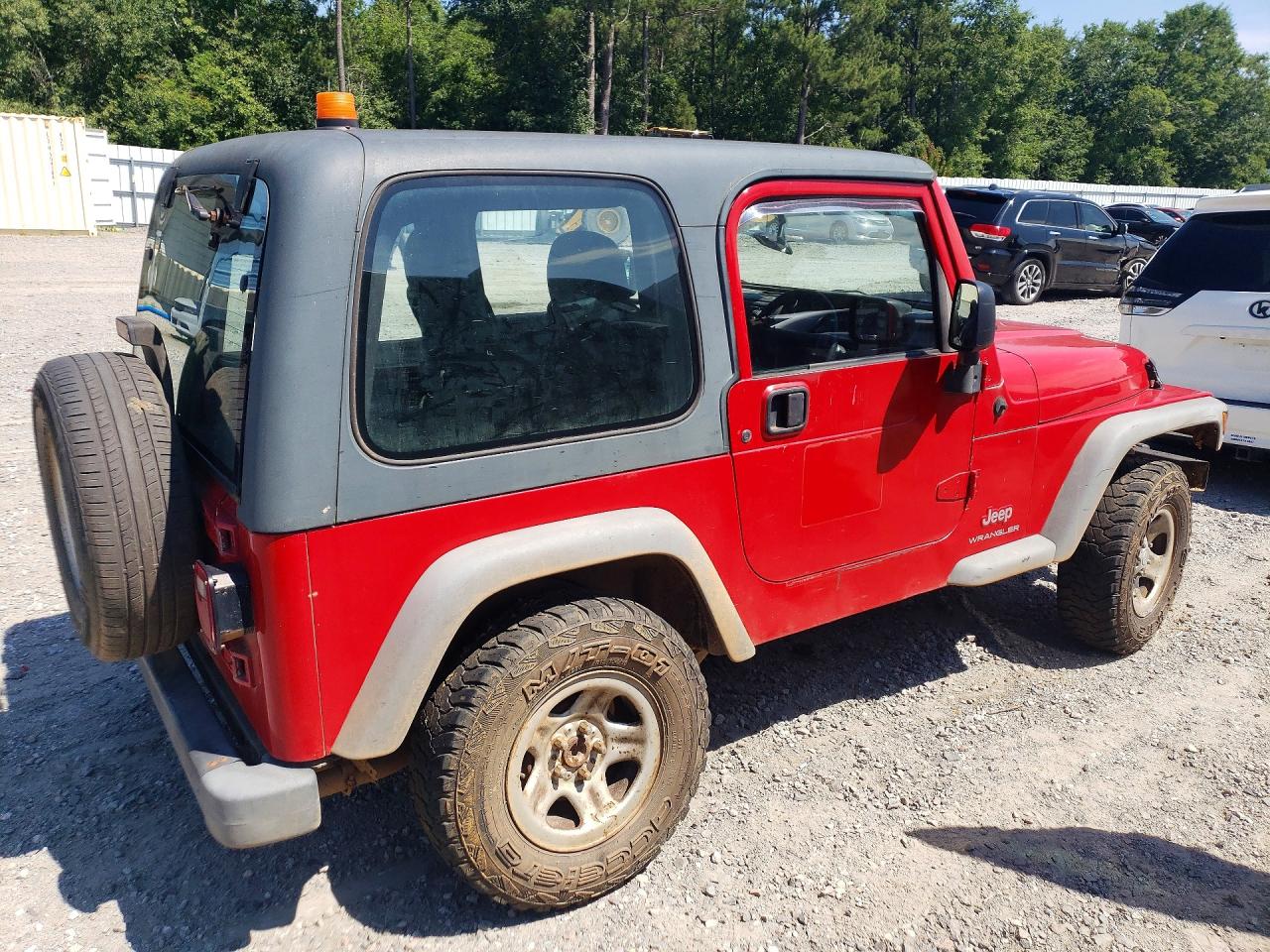 2003 Jeep Wrangler / Tj Sport Red vin: 1J4F449S93P357516