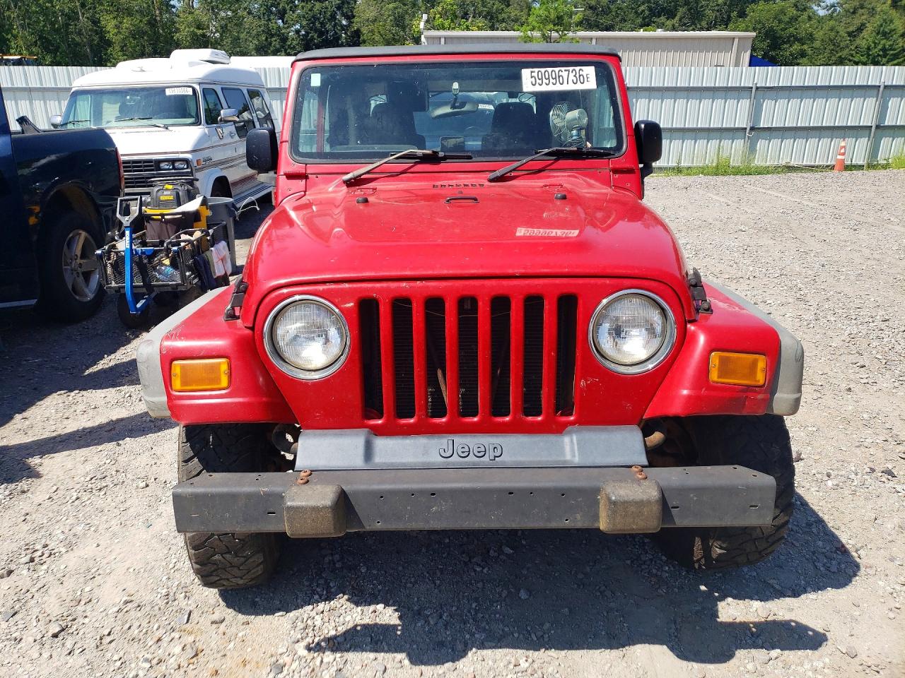 2003 Jeep Wrangler / Tj Sport Red vin: 1J4F449S93P357516