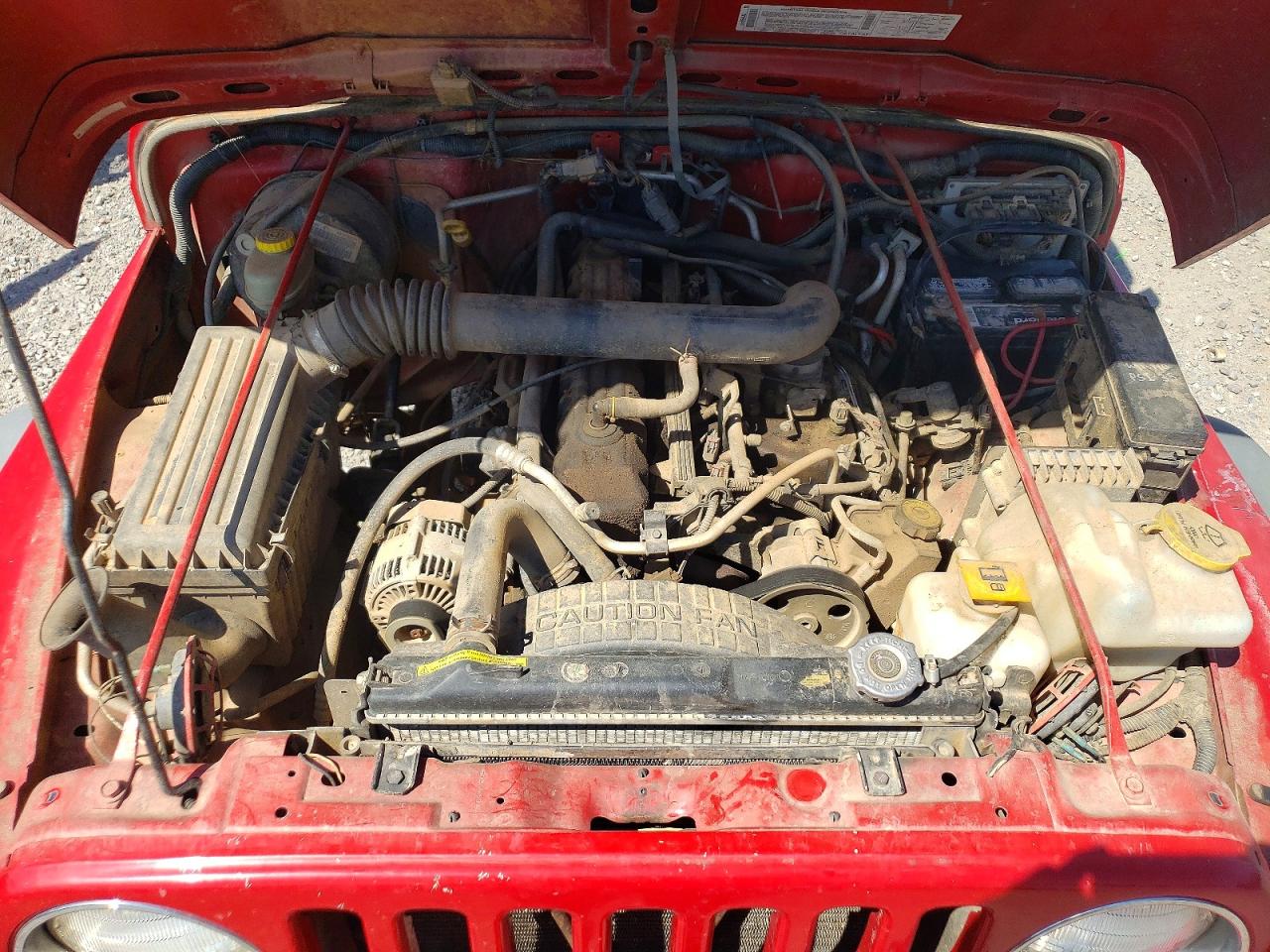 2003 Jeep Wrangler / Tj Sport Red vin: 1J4F449S93P357516