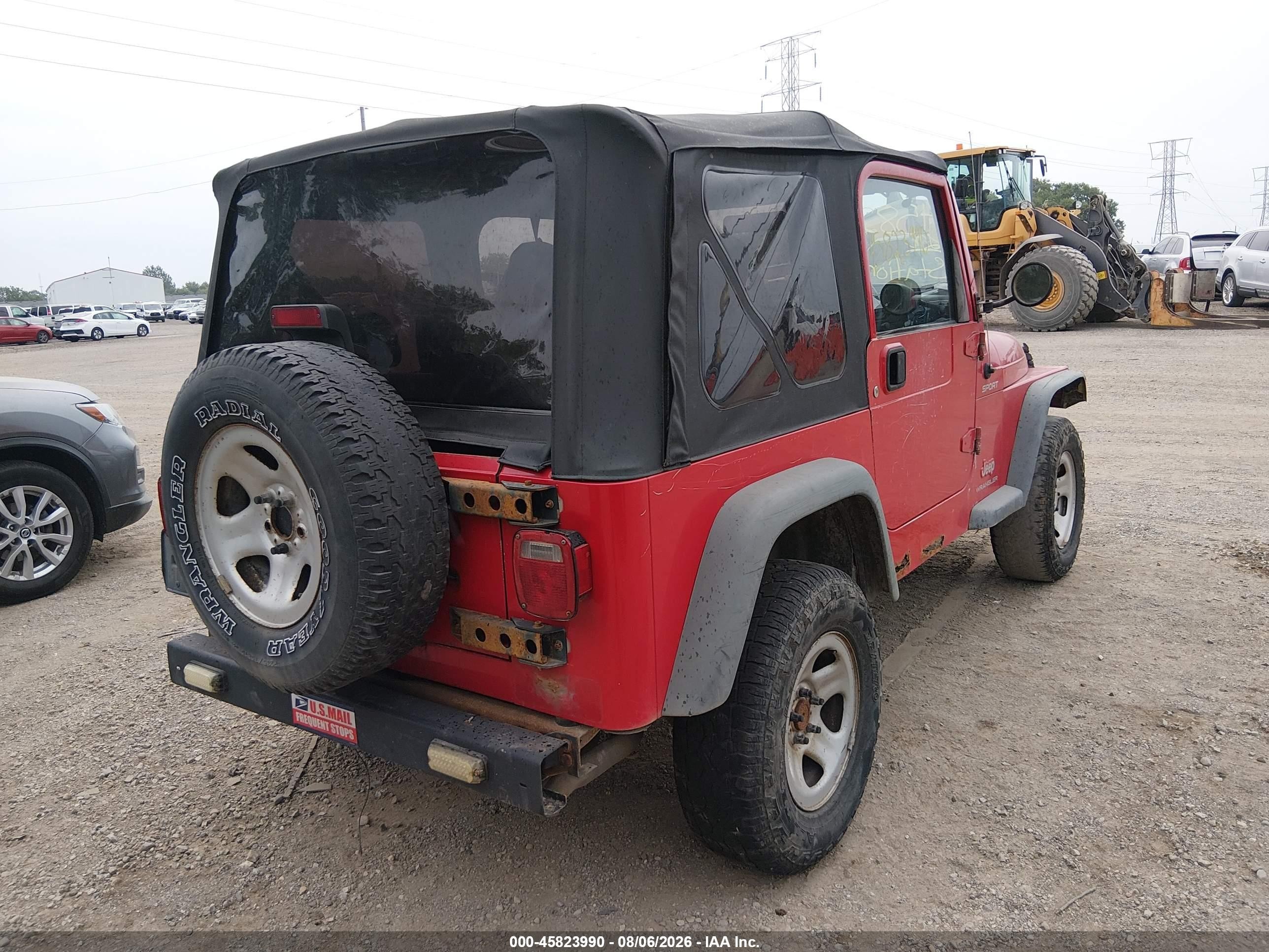 2006 Jeep Wrangler Sport Rhd Red vin: 1J4F449S96P725679