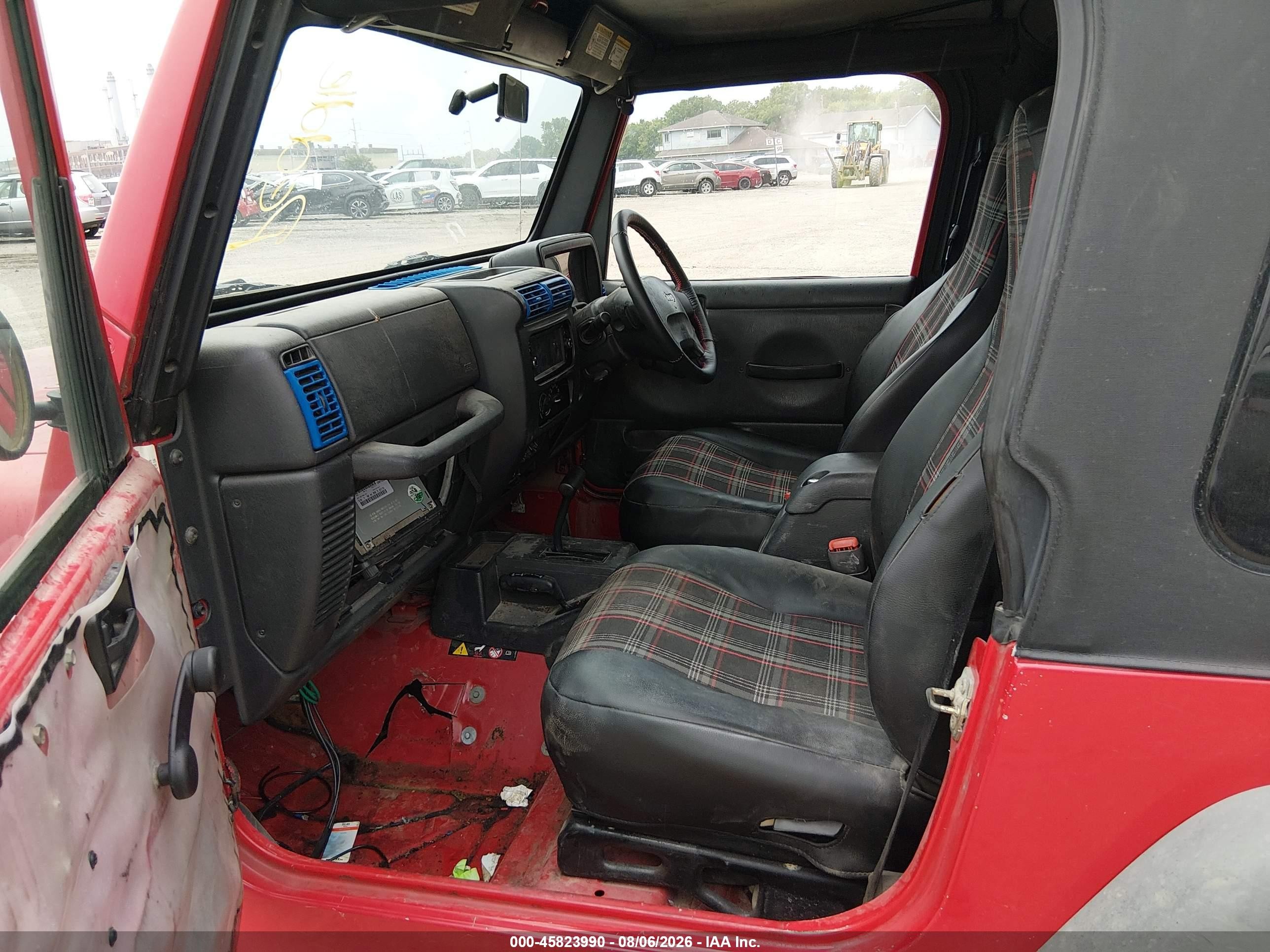 2006 Jeep Wrangler Sport Rhd Red vin: 1J4F449S96P725679