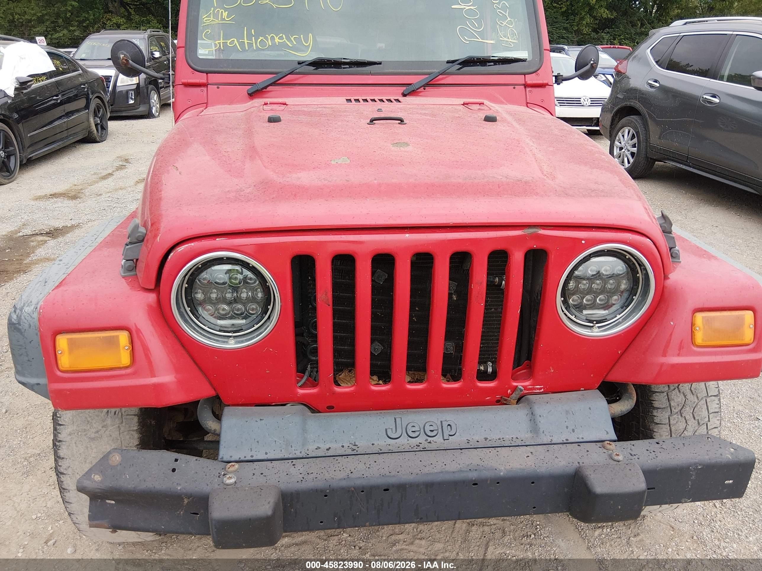 2006 Jeep Wrangler Sport Rhd Red vin: 1J4F449S96P725679