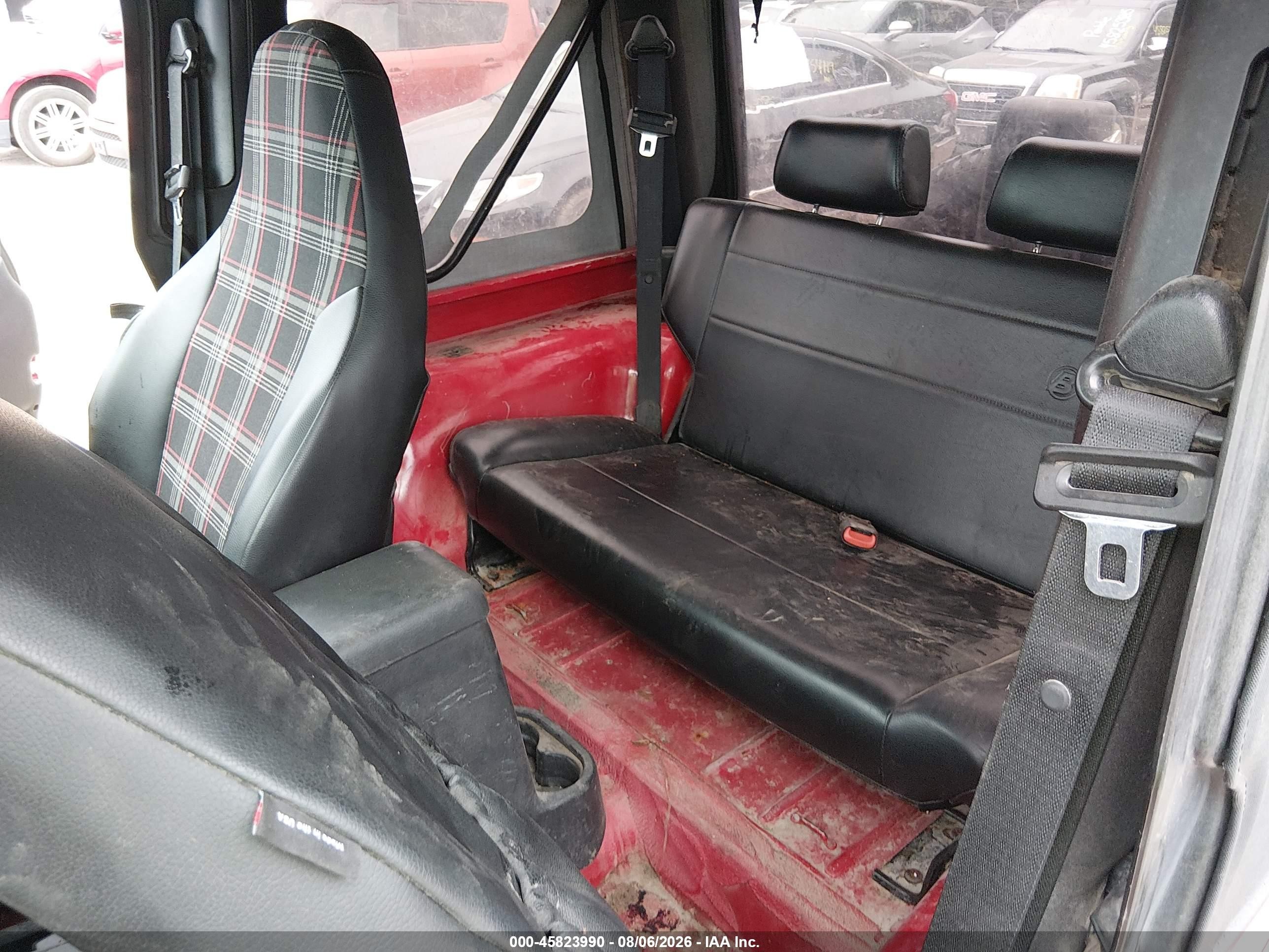 2006 Jeep Wrangler Sport Rhd Red vin: 1J4F449S96P725679