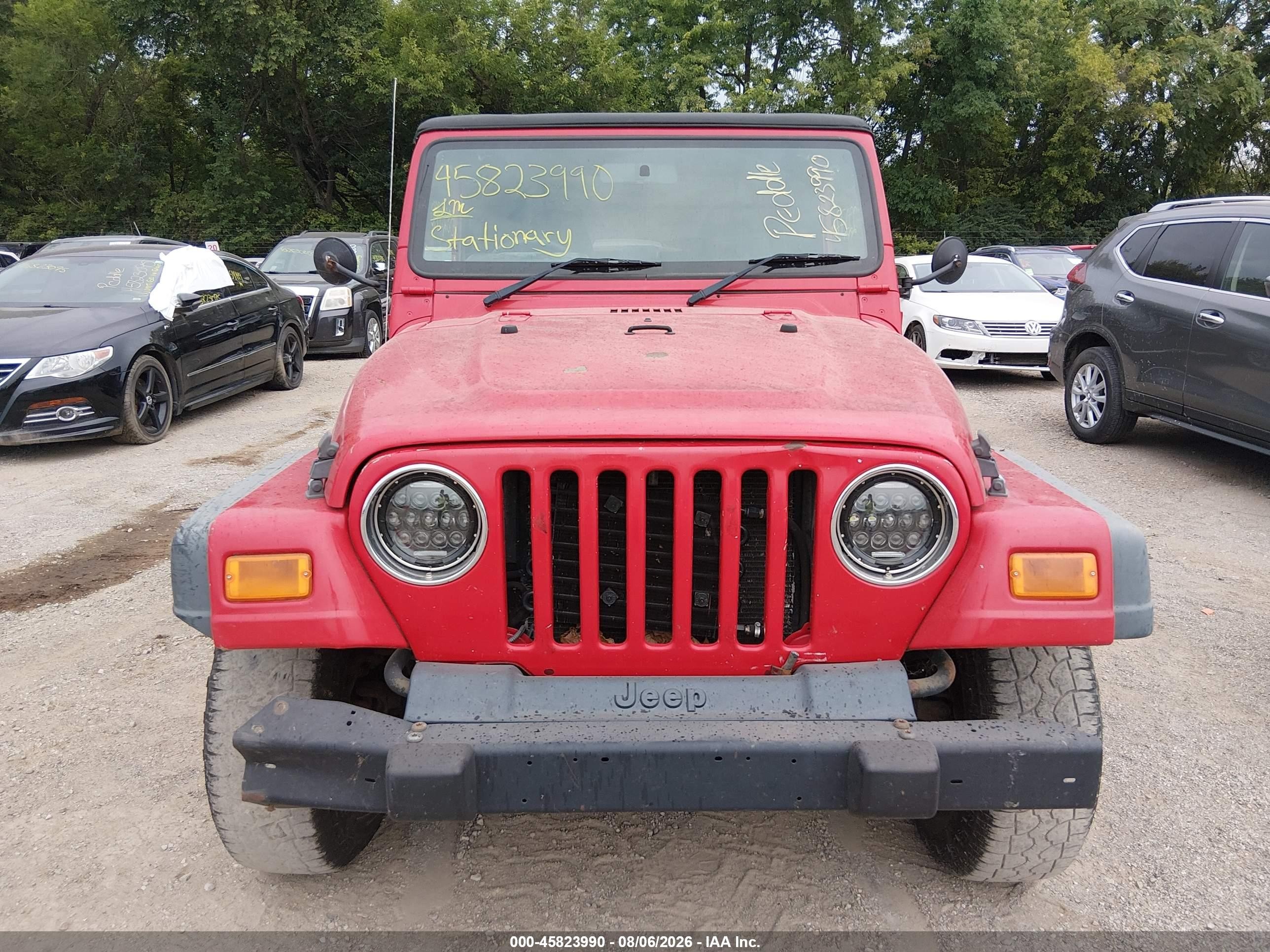 2006 Jeep Wrangler Sport Rhd Red vin: 1J4F449S96P725679