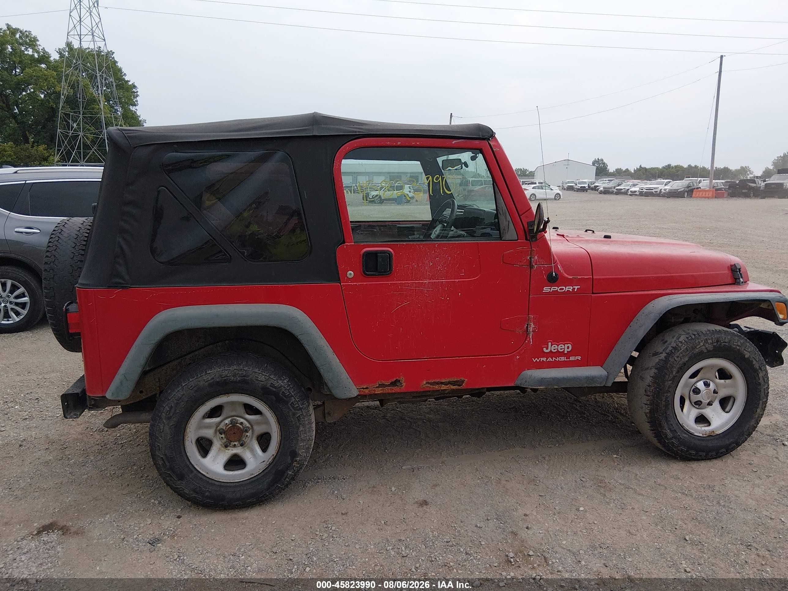 2006 Jeep Wrangler Sport Rhd Red vin: 1J4F449S96P725679