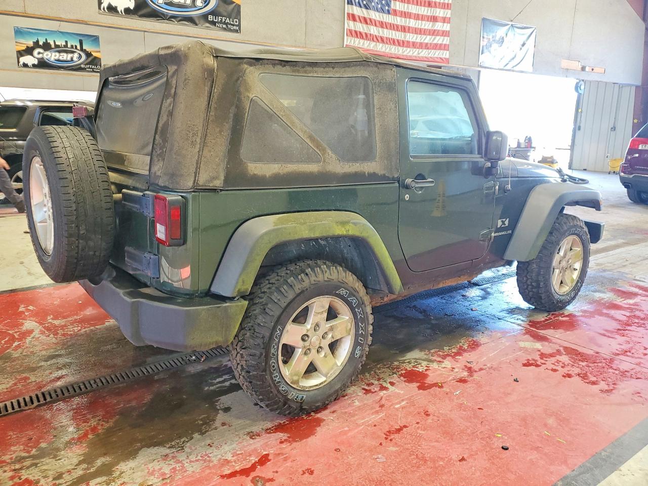 2007 Jeep Wrangler X Зеленый vin: 1J4FA24107L112144