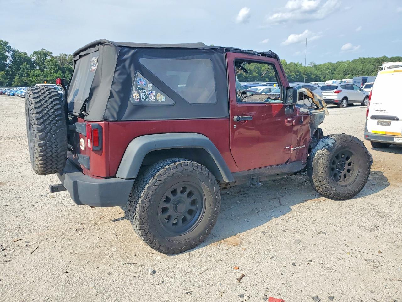 2008 Jeep Wrangler X Red vin: 1J4FA24108L568971