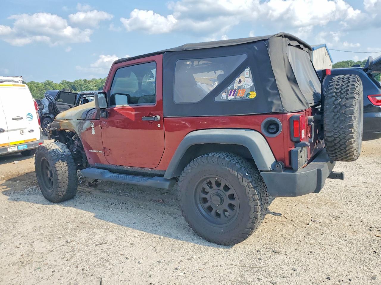2008 Jeep Wrangler X Red vin: 1J4FA24108L568971