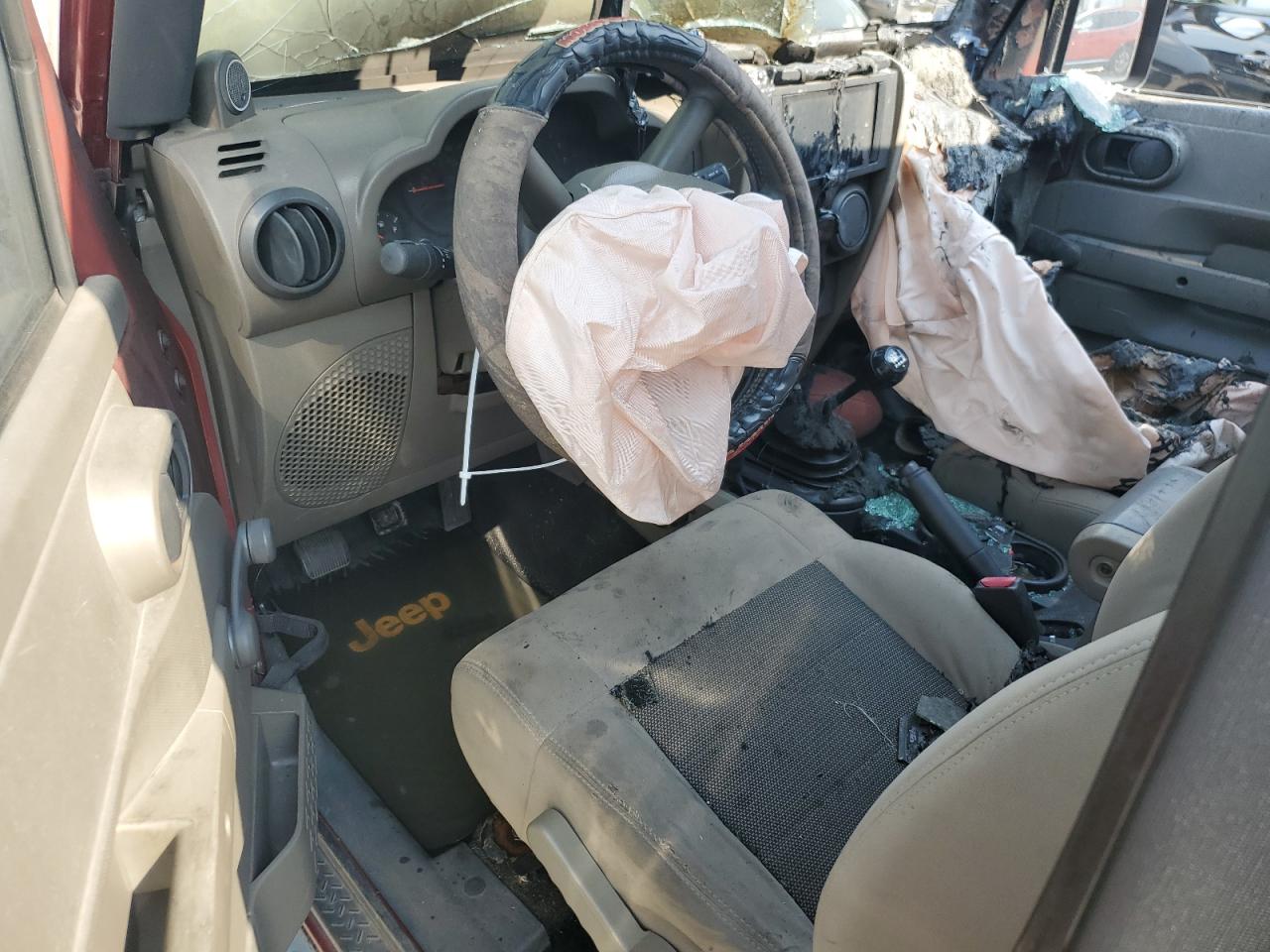 2008 Jeep Wrangler X Red vin: 1J4FA24108L568971 Damage: Radio, Broken, Replacement Required