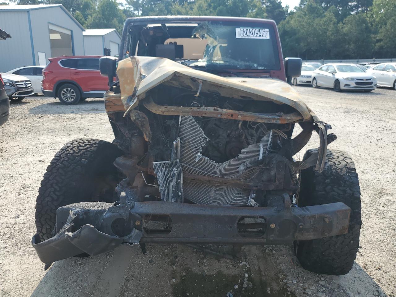 2008 Jeep Wrangler X Red vin: 1J4FA24108L568971 Damage: Grille, Missing, Replacement Required