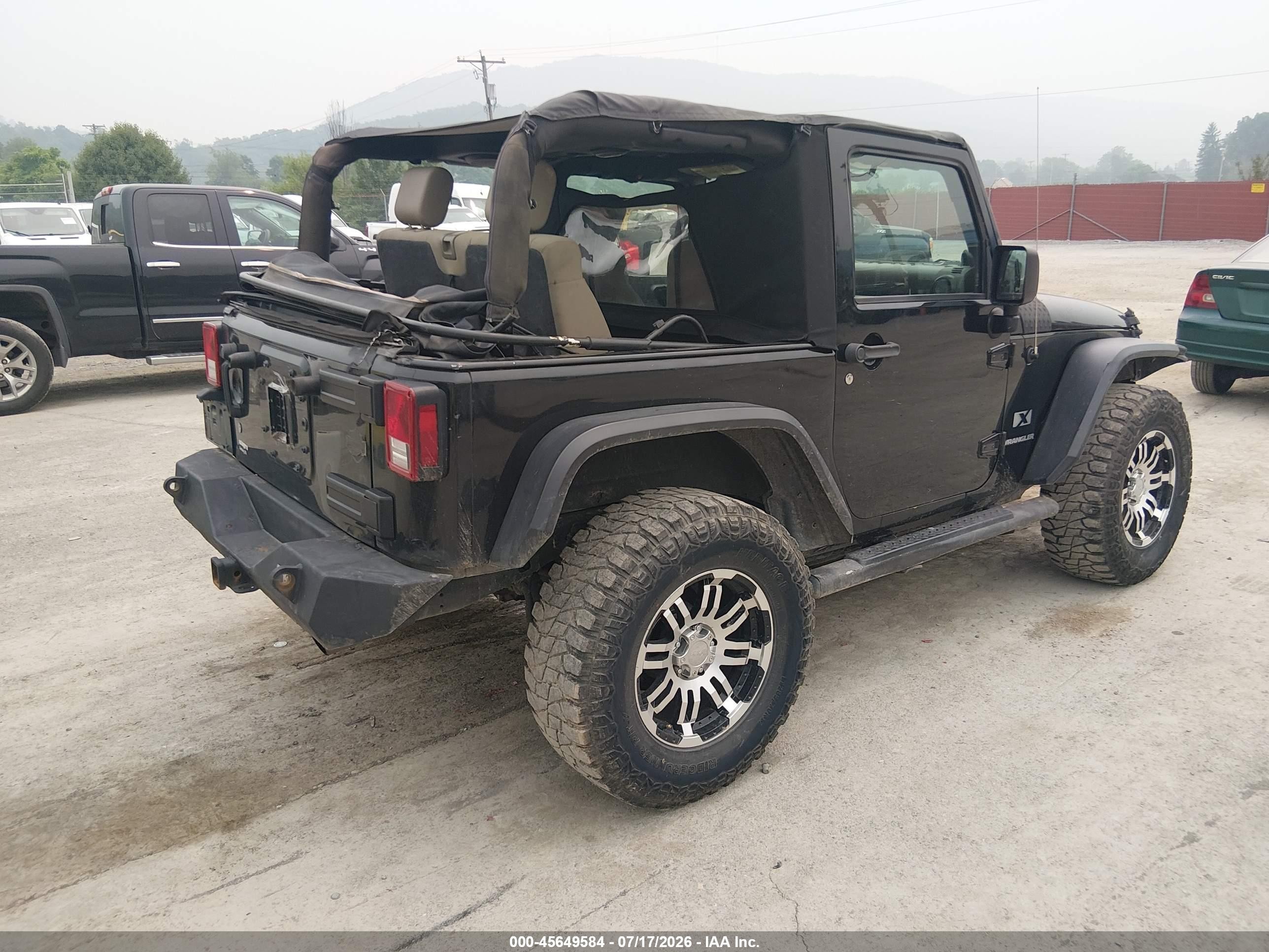 2009 Jeep Wrangler X Черный vin: 1J4FA24109L741468