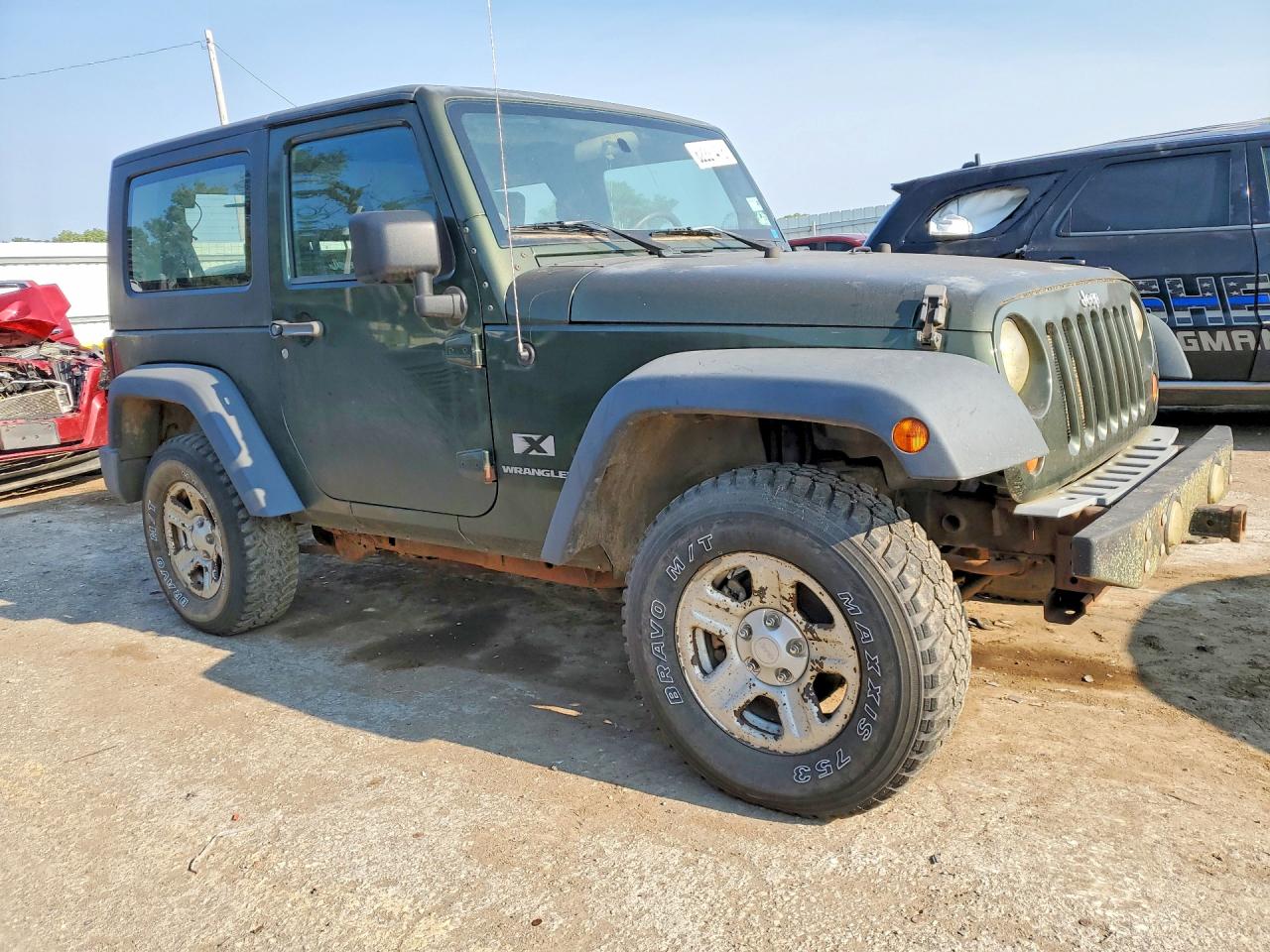 2007 Jeep Wrangler X Зеленый vin: 1J4FA24117L149526