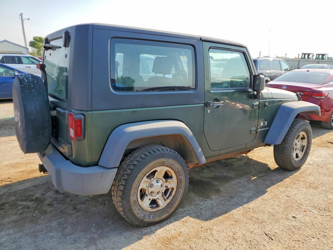 2007 Jeep Wrangler X Зеленый vin: 1J4FA24117L149526
