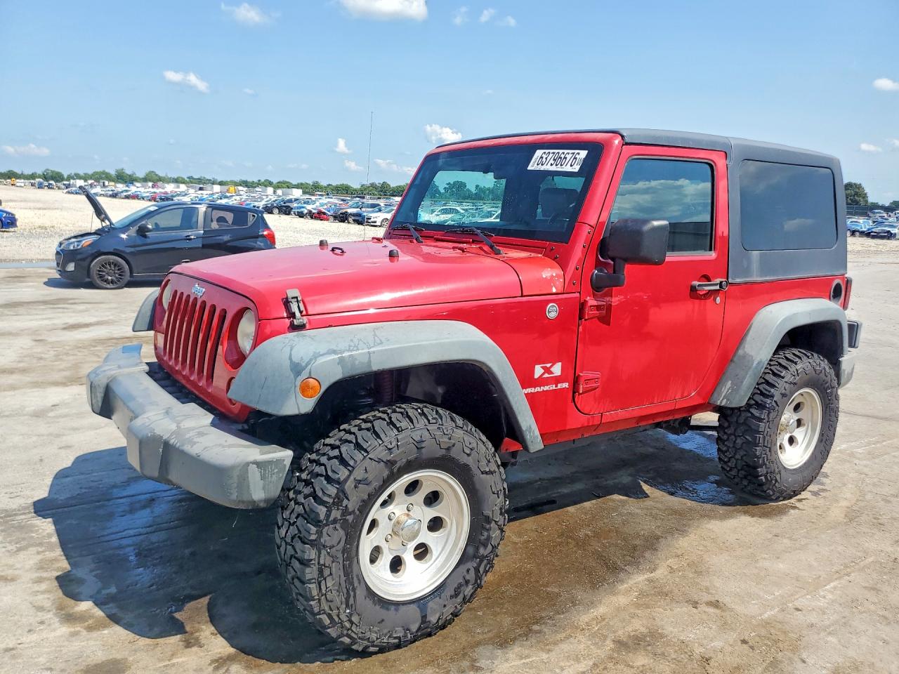 2008 Jeep Wrangler X Red vin: 1J4FA24118L547823