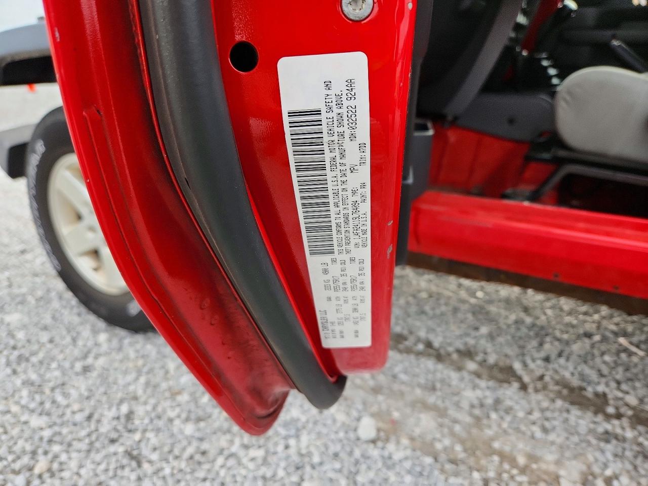 2009 Jeep Wrangler X Красный vin: 1J4FA24119L764094