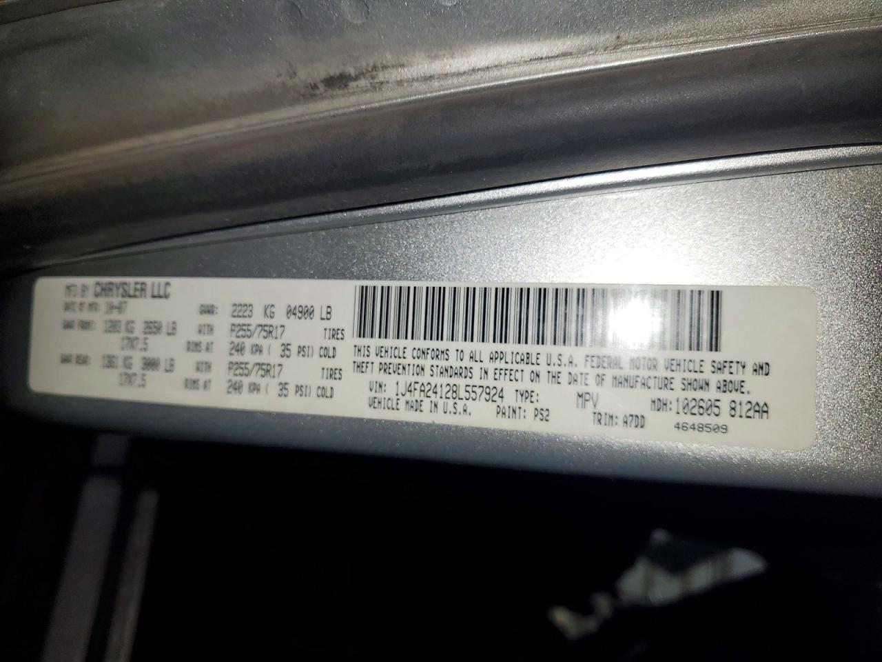 2008 Jeep Wrangler X Silver vin: 1J4FA24128L557924