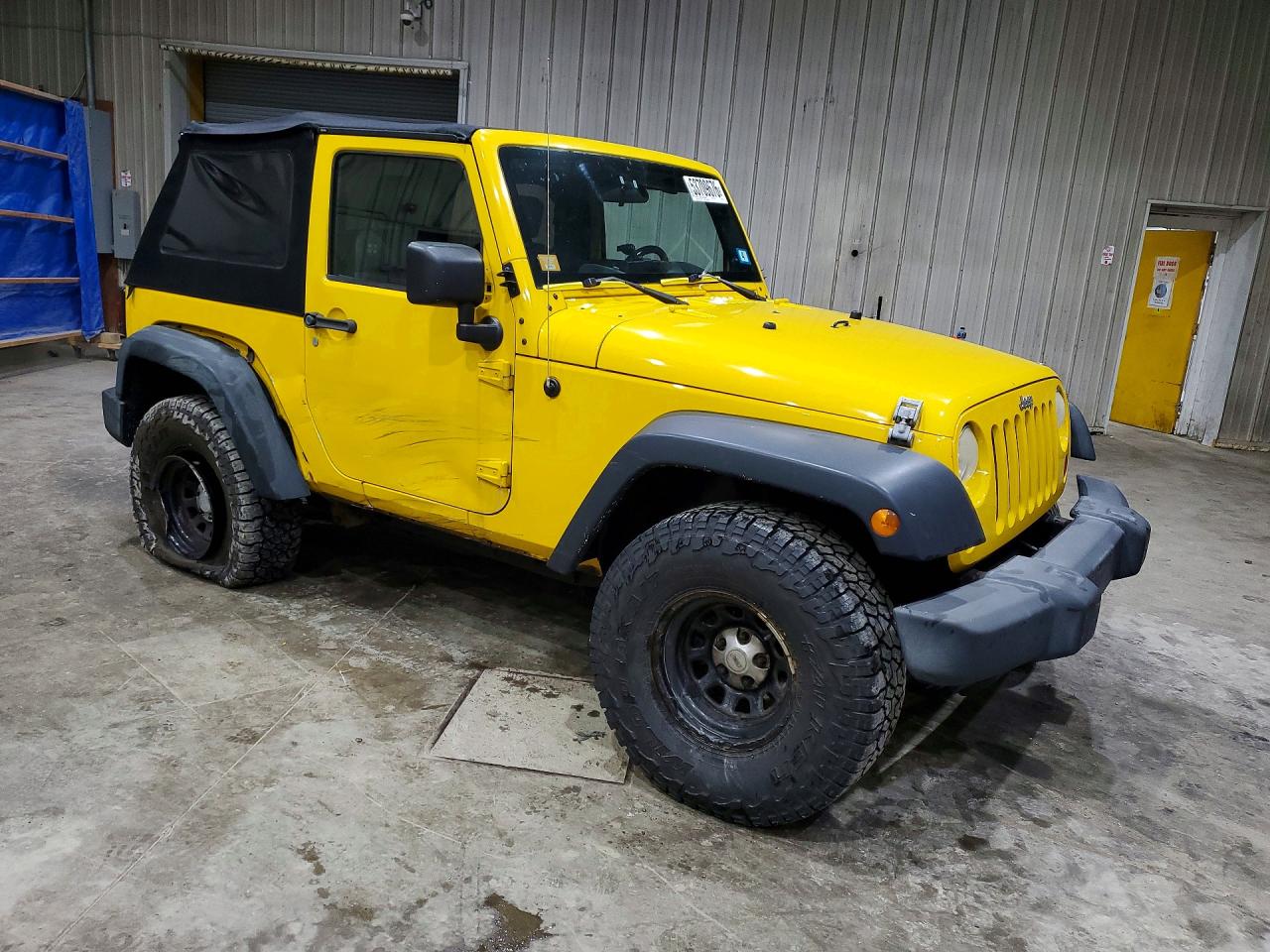 2009 Jeep Wrangler X Yellow vin: 1J4FA24129L741679