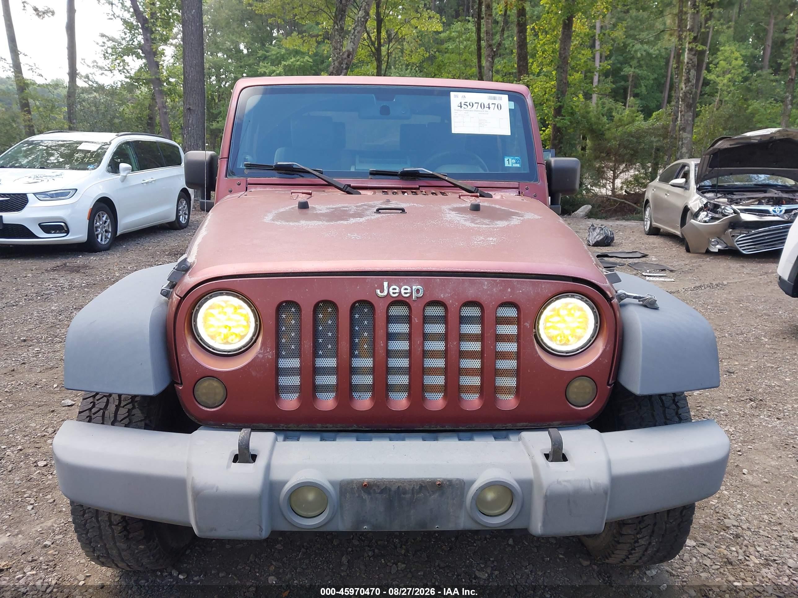 2007 Jeep Wrangler X Burgundy vin: 1J4FA24137L135286