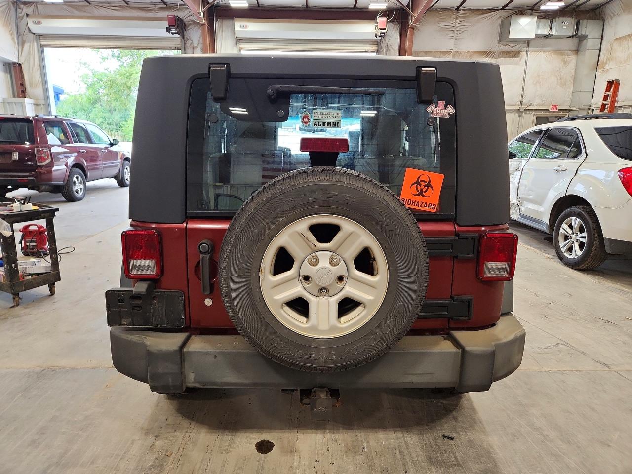 2007 Jeep Wrangler X Бордовый vin: 1J4FA24147L214174