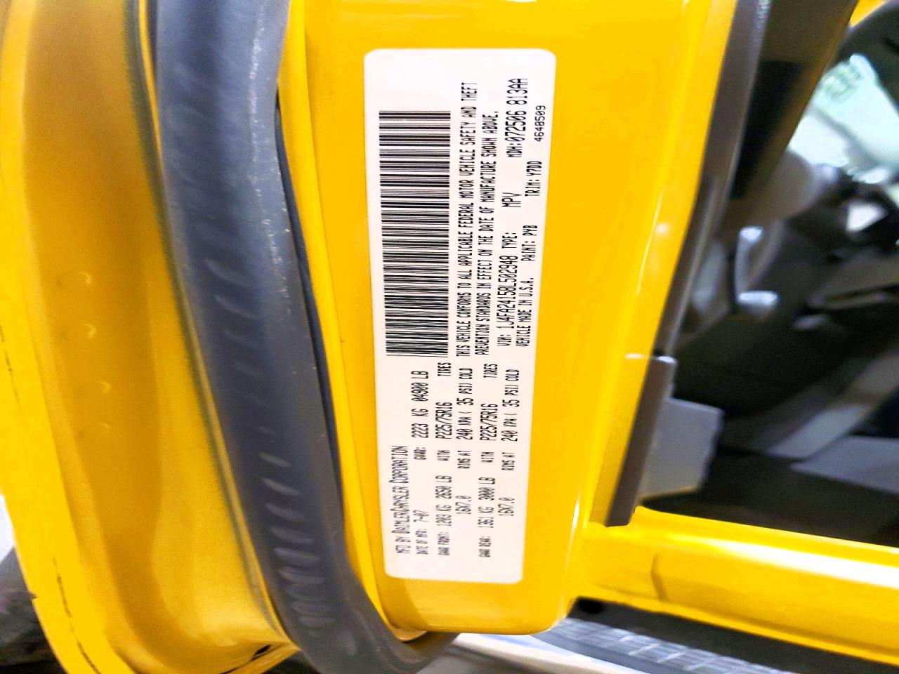 2008 Jeep Wrangler X Yellow vin: 1J4FA24158L502948