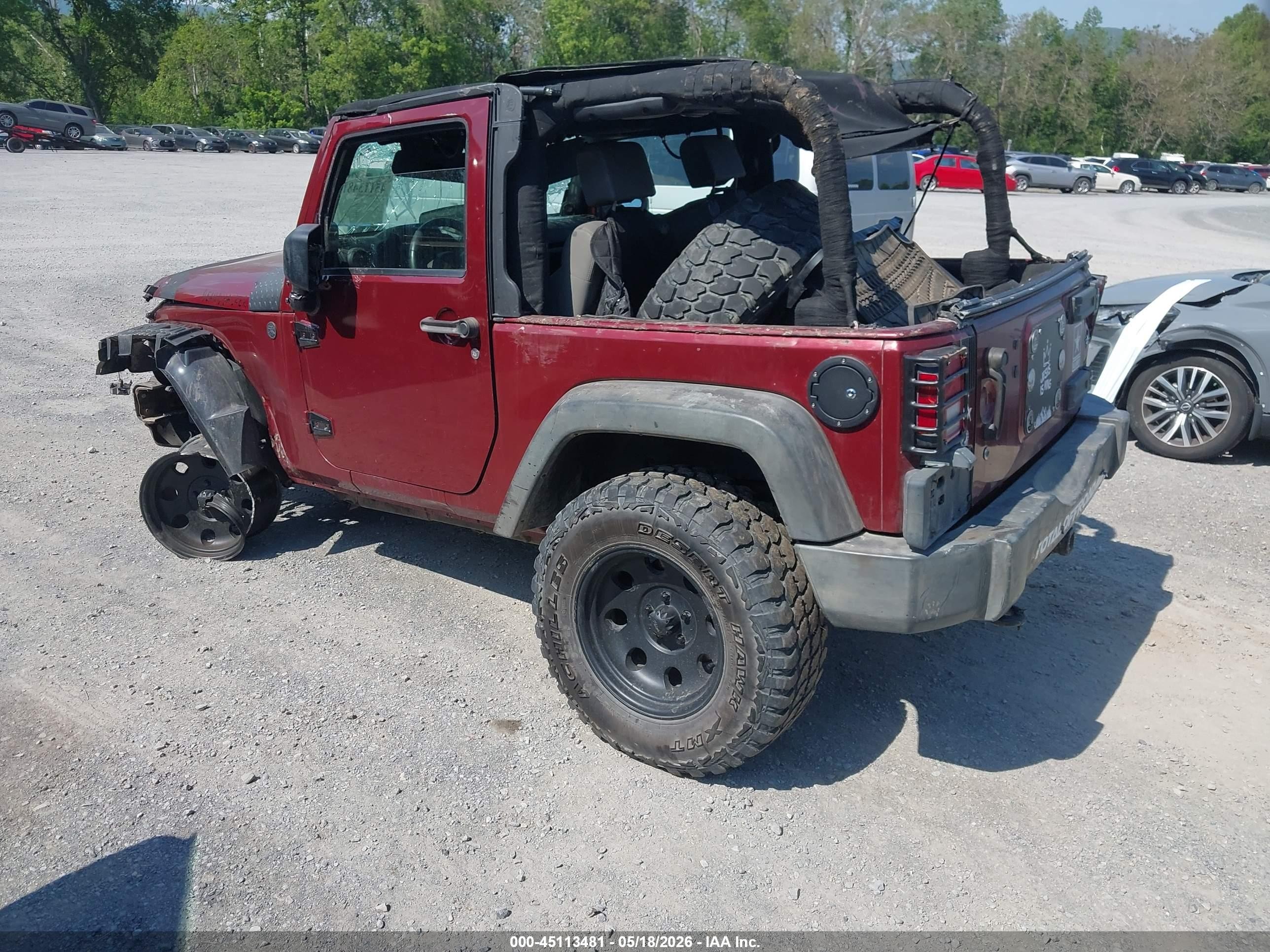 2009 Jeep Wrangler X Red vin: 1J4FA24159L758119