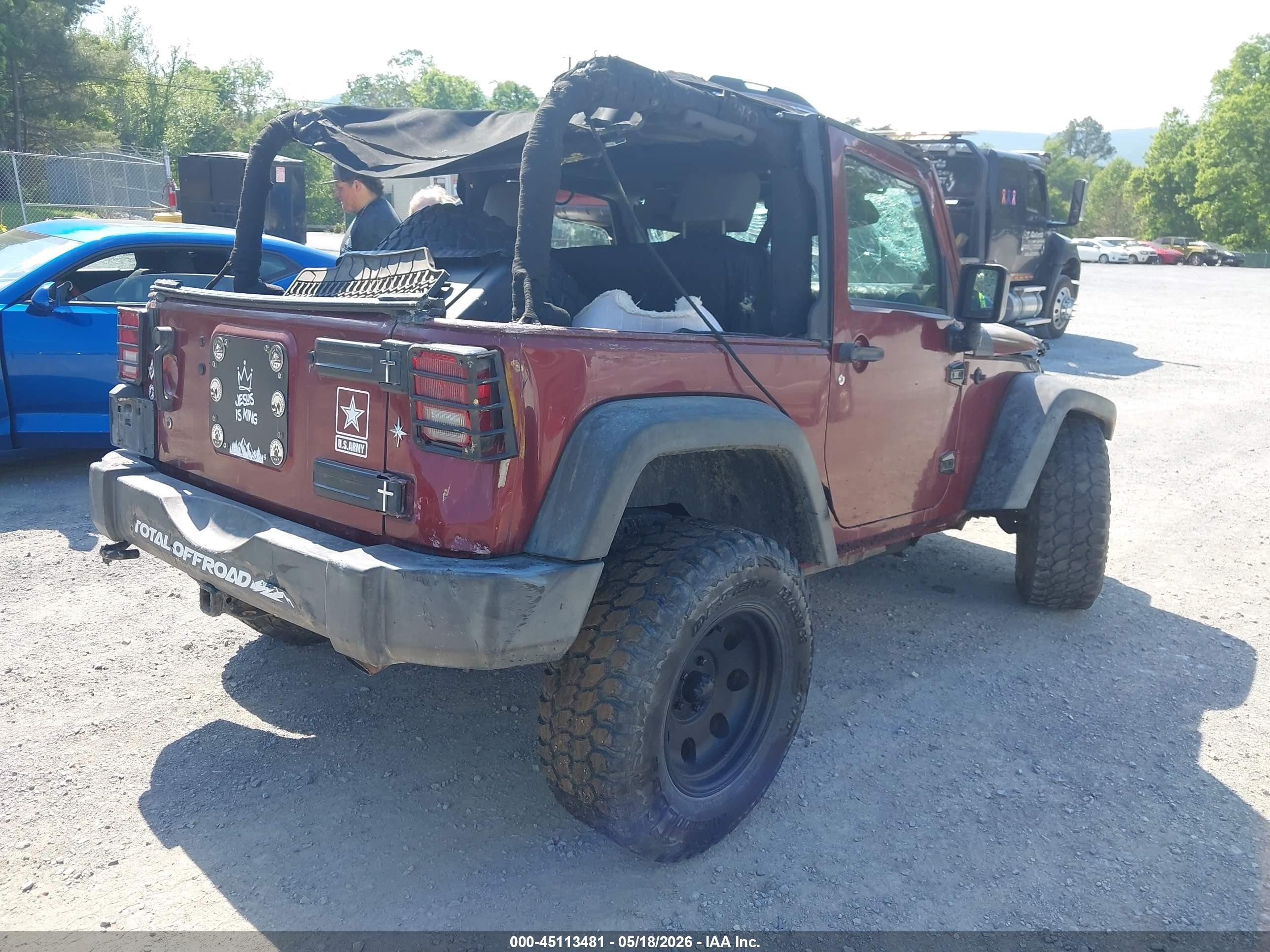 2009 Jeep Wrangler X Red vin: 1J4FA24159L758119