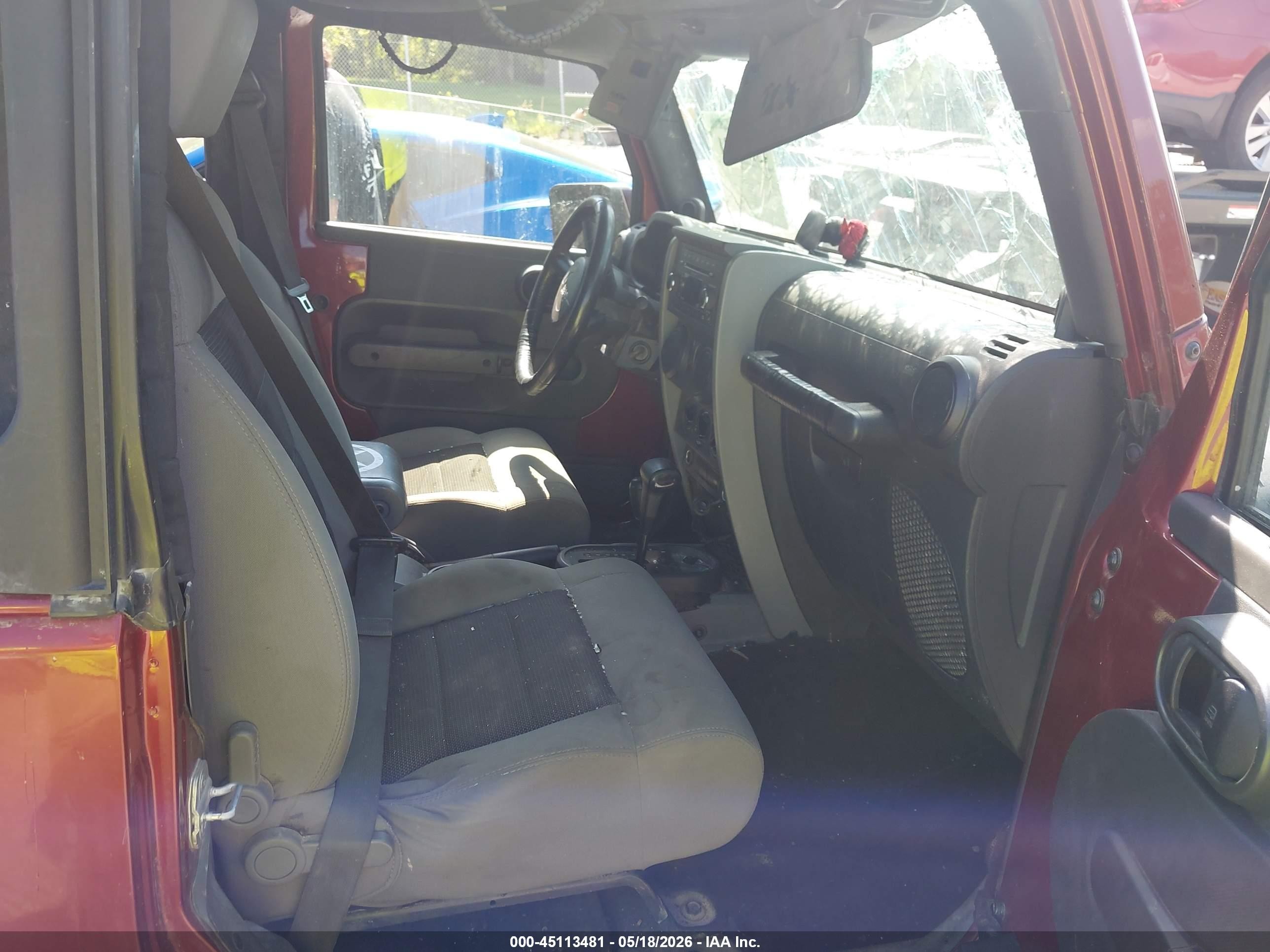 2009 Jeep Wrangler X Red vin: 1J4FA24159L758119